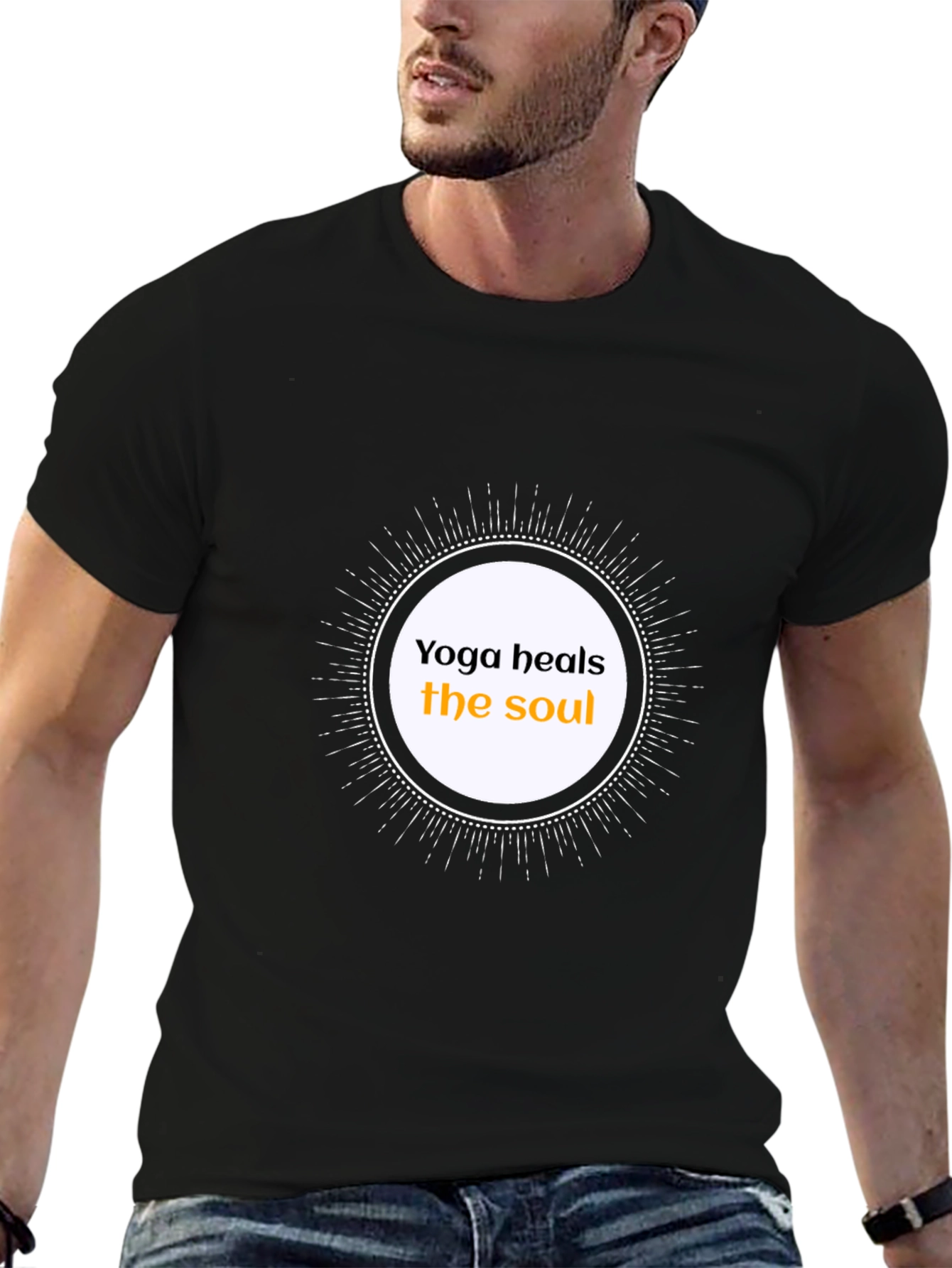 Yoga Heals the Soul Graphic Tee - Black T-Shirt