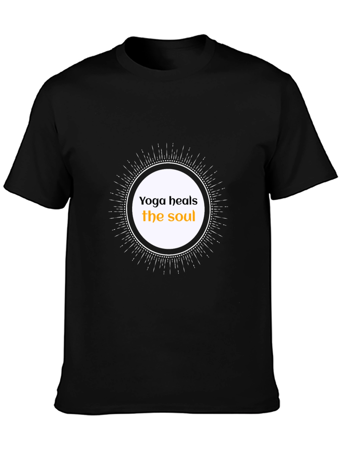 Yoga Heals the Soul Graphic Tee - Black T-Shirt
