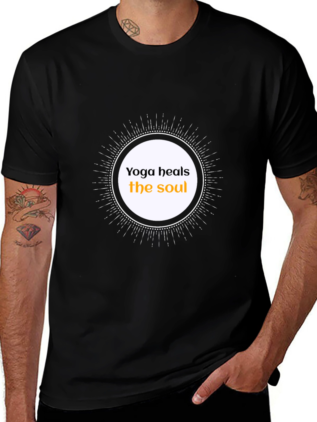 Yoga Heals the Soul Graphic Tee - Black T-Shirt