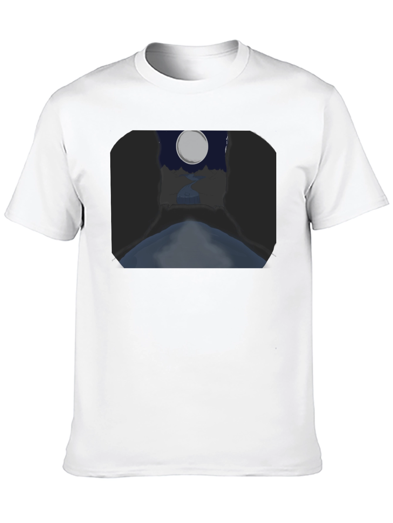 Moonlit River Graphic Tee - Unique Design