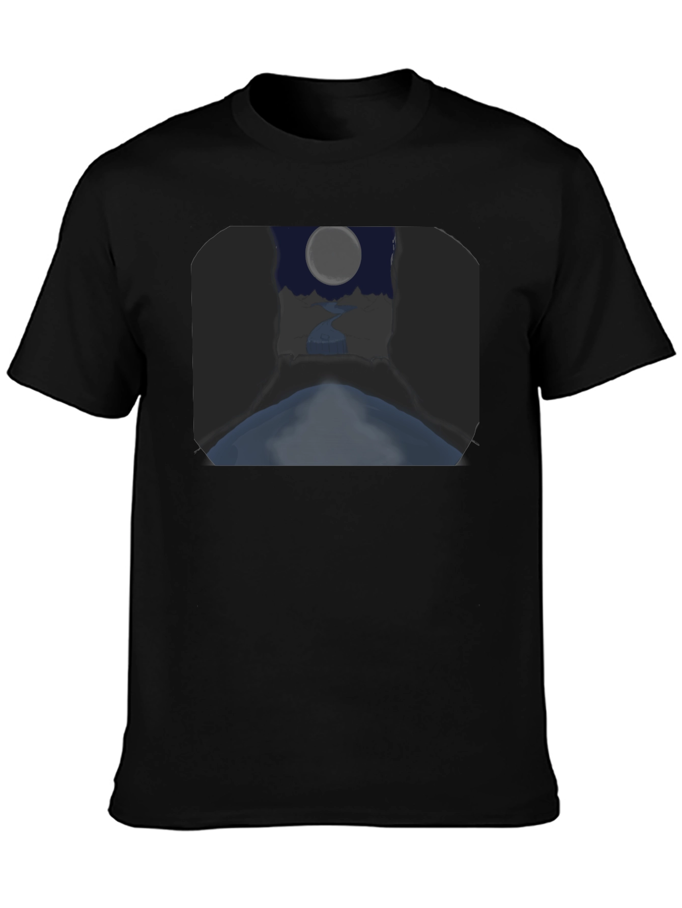 Moonlit River Graphic Tee - Unique Design