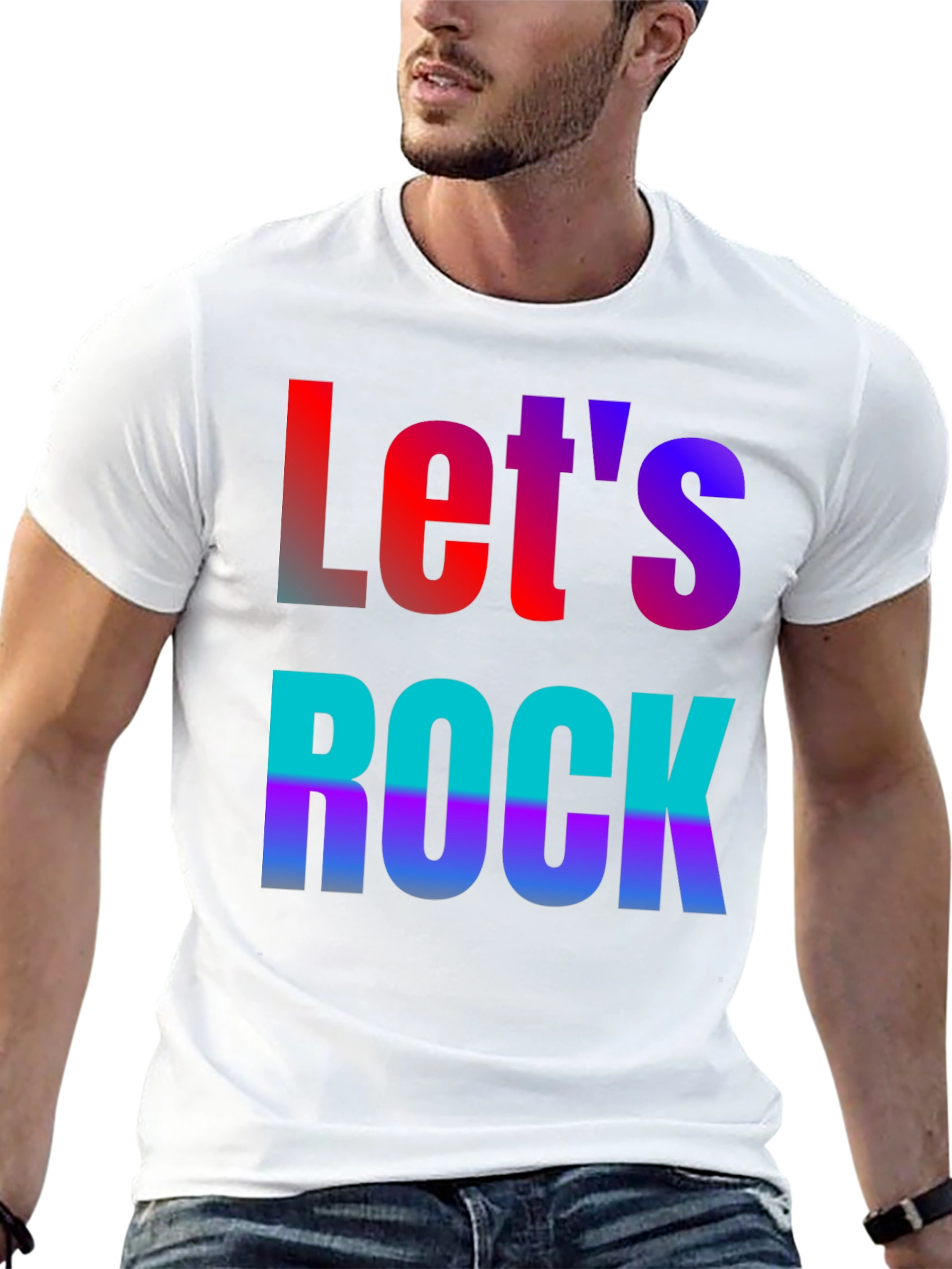 Lets Rock Black Graphic Tee