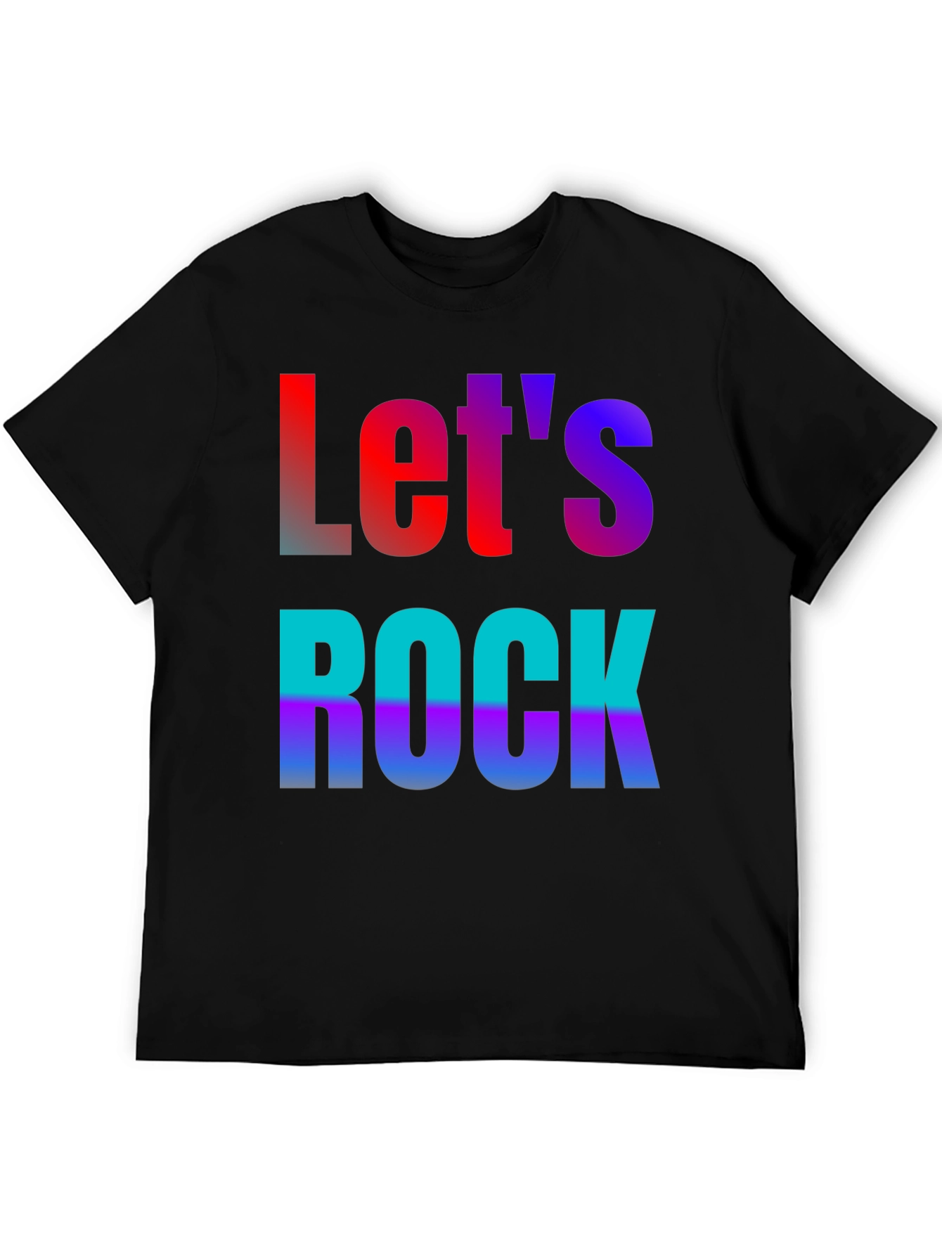 Lets Rock Black Graphic Tee
