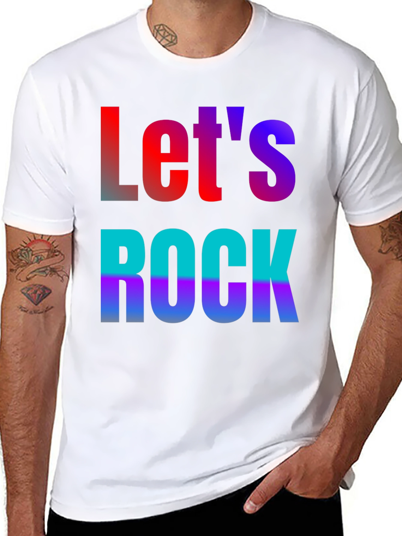 Lets Rock Black Graphic Tee