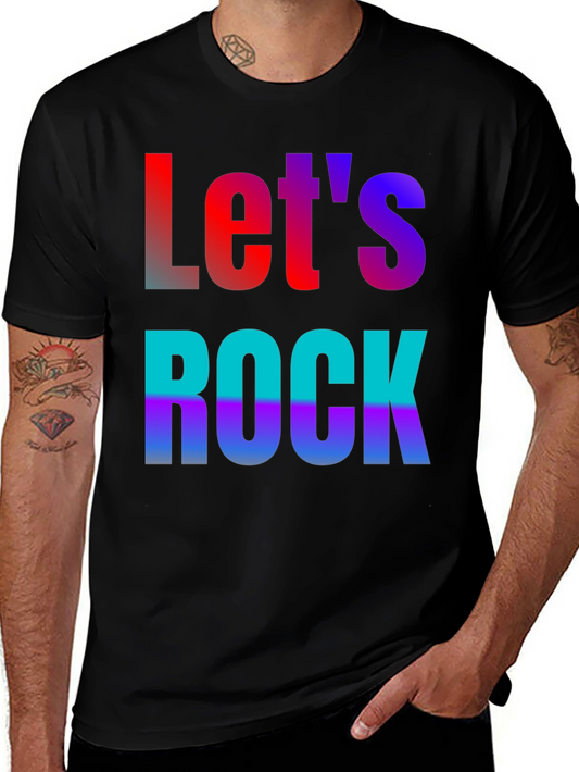 Lets Rock Black Graphic Tee