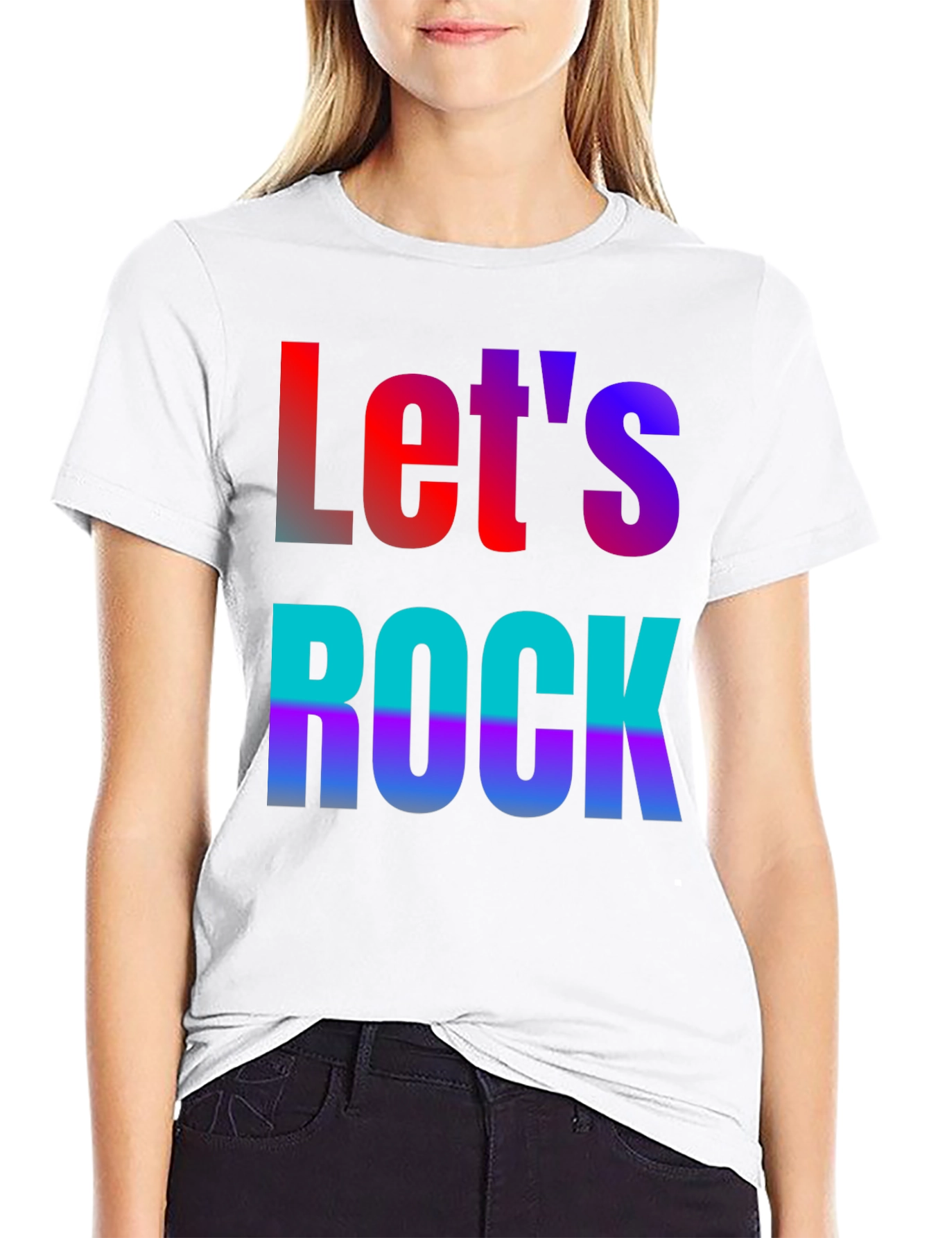Lets Rock Black Graphic Tee