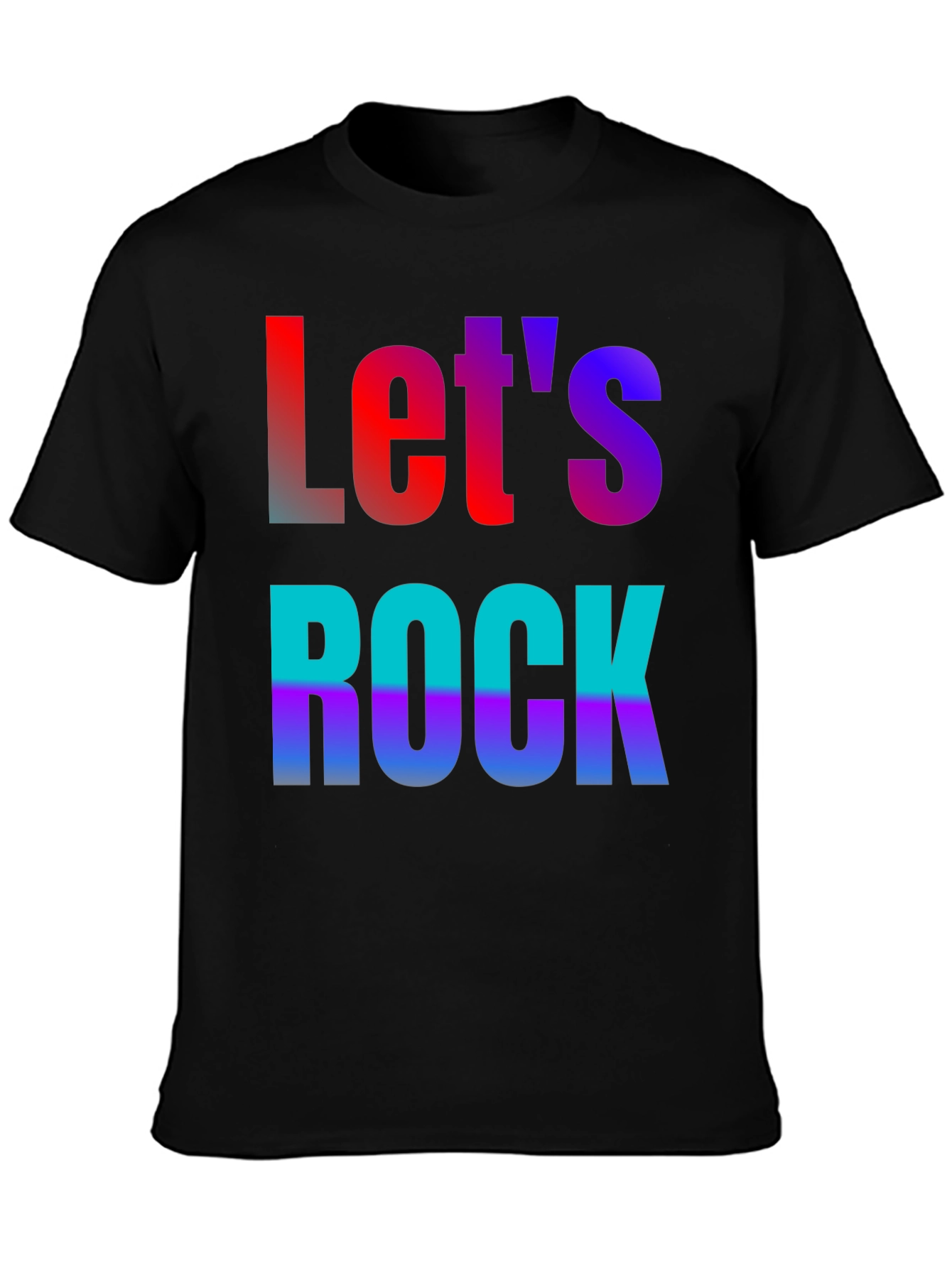 Lets Rock Black Graphic Tee