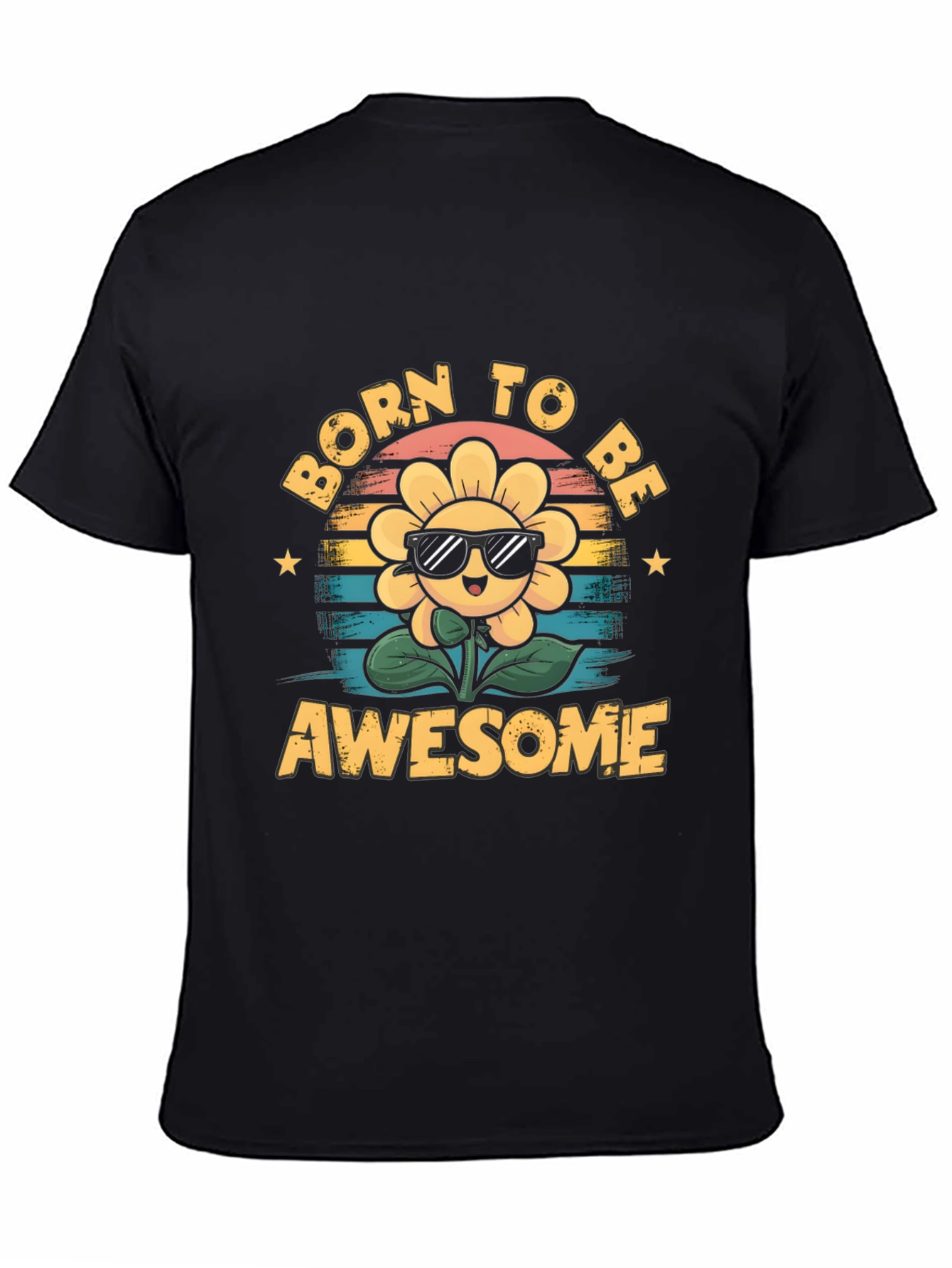 Born To Be Awesome Sunflower Graphic Tee