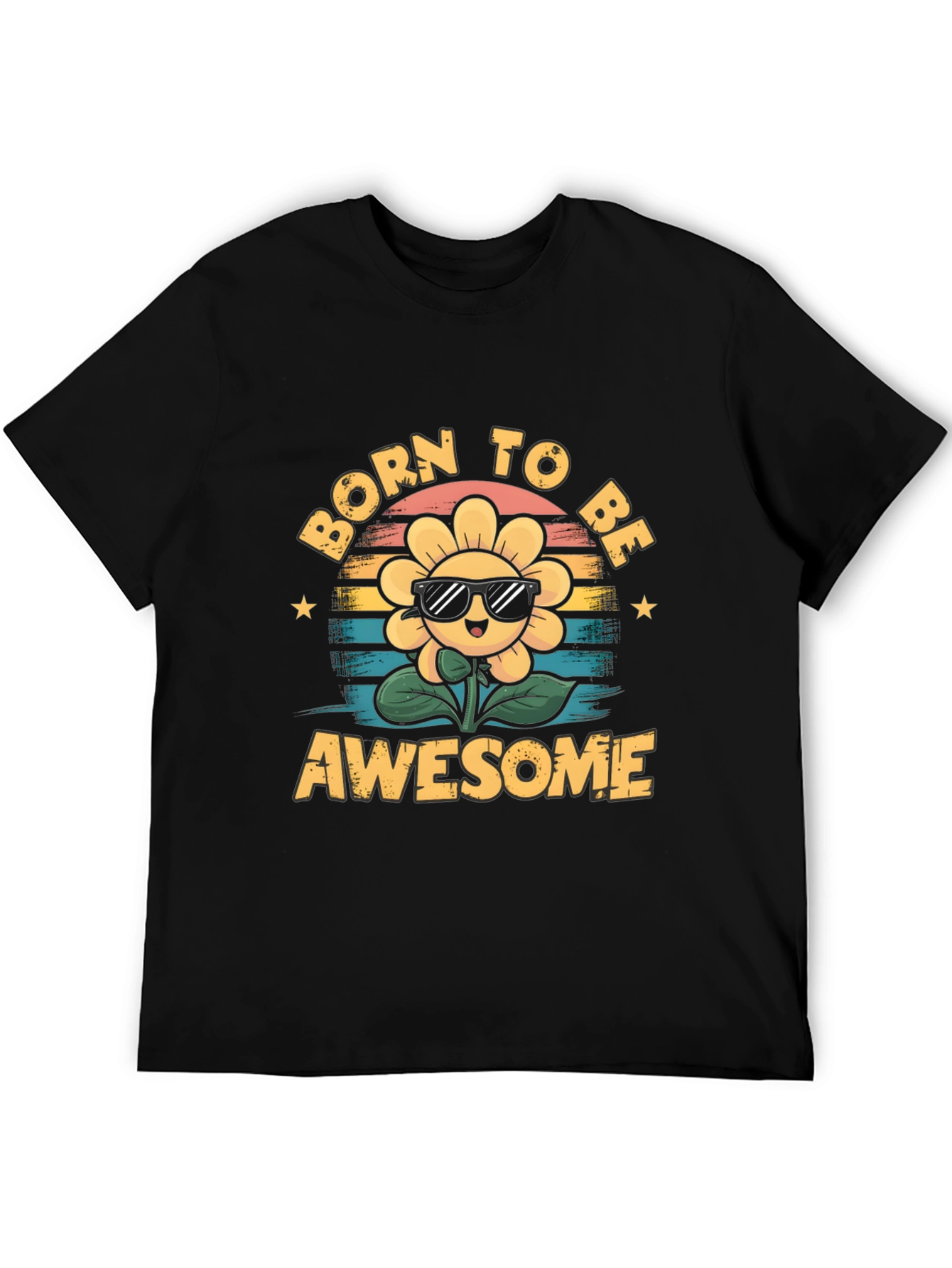 Born To Be Awesome Sunflower Graphic Tee
