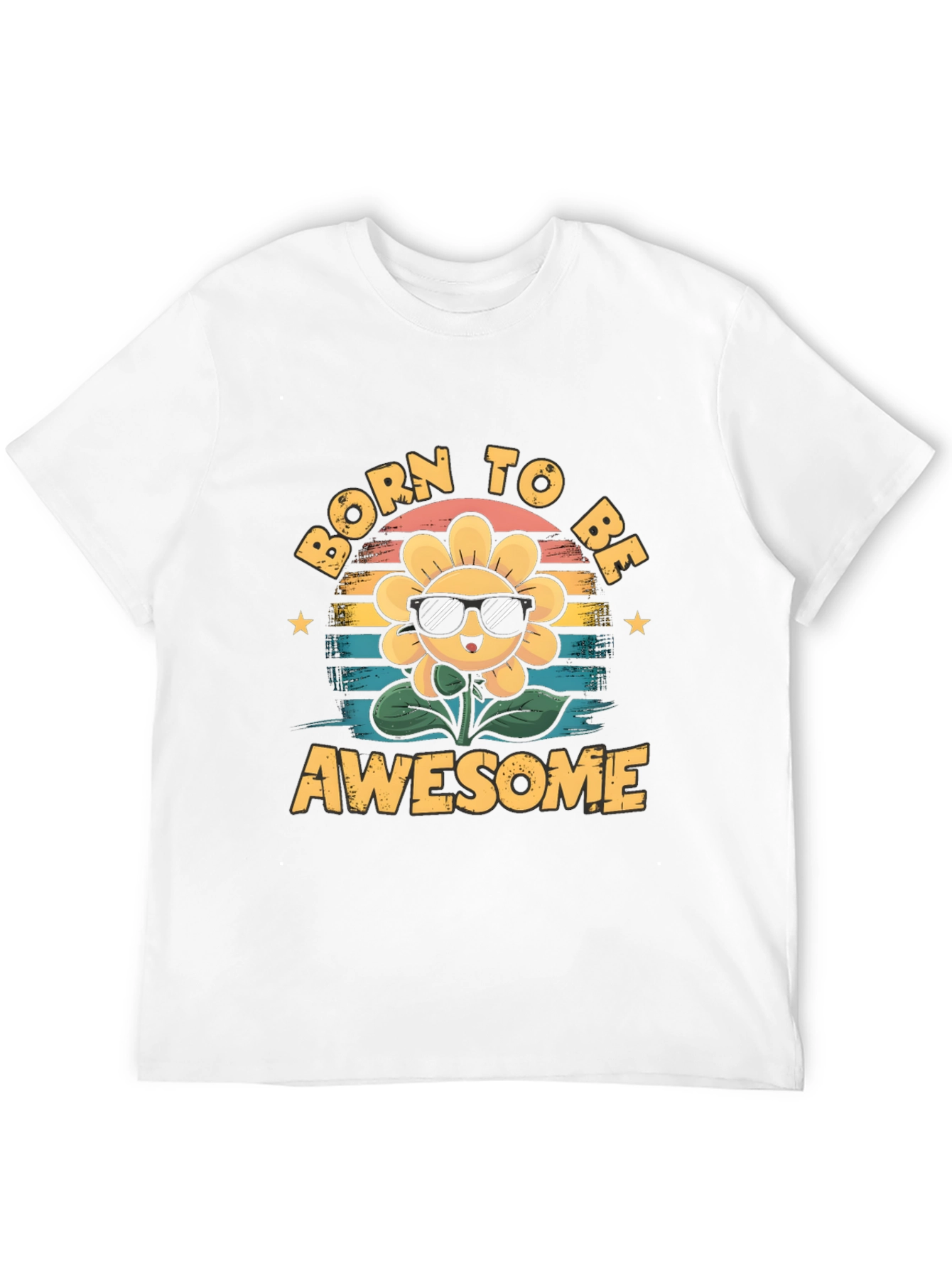 Born To Be Awesome Sunflower Graphic Tee