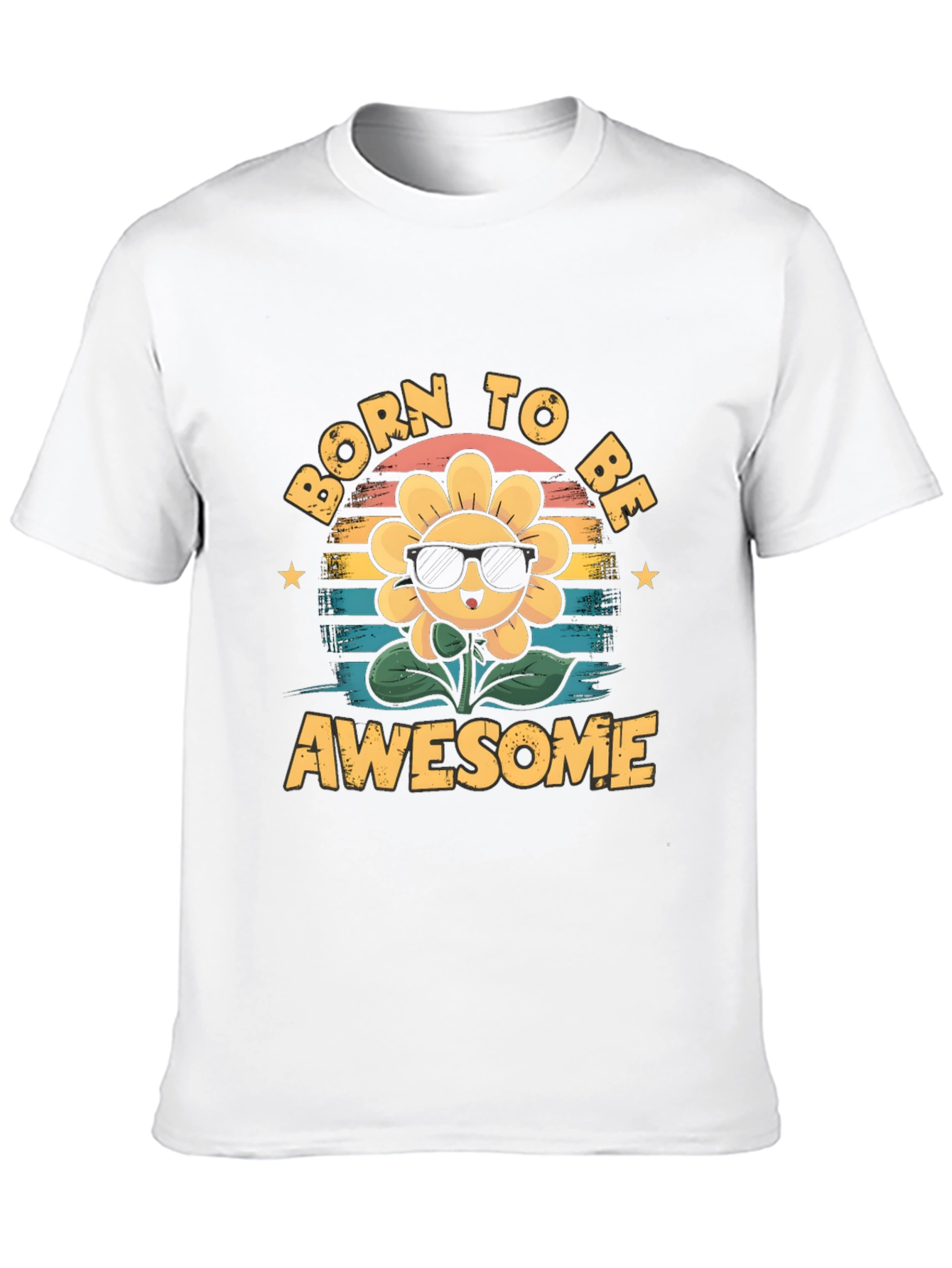 Born To Be Awesome Sunflower Graphic Tee