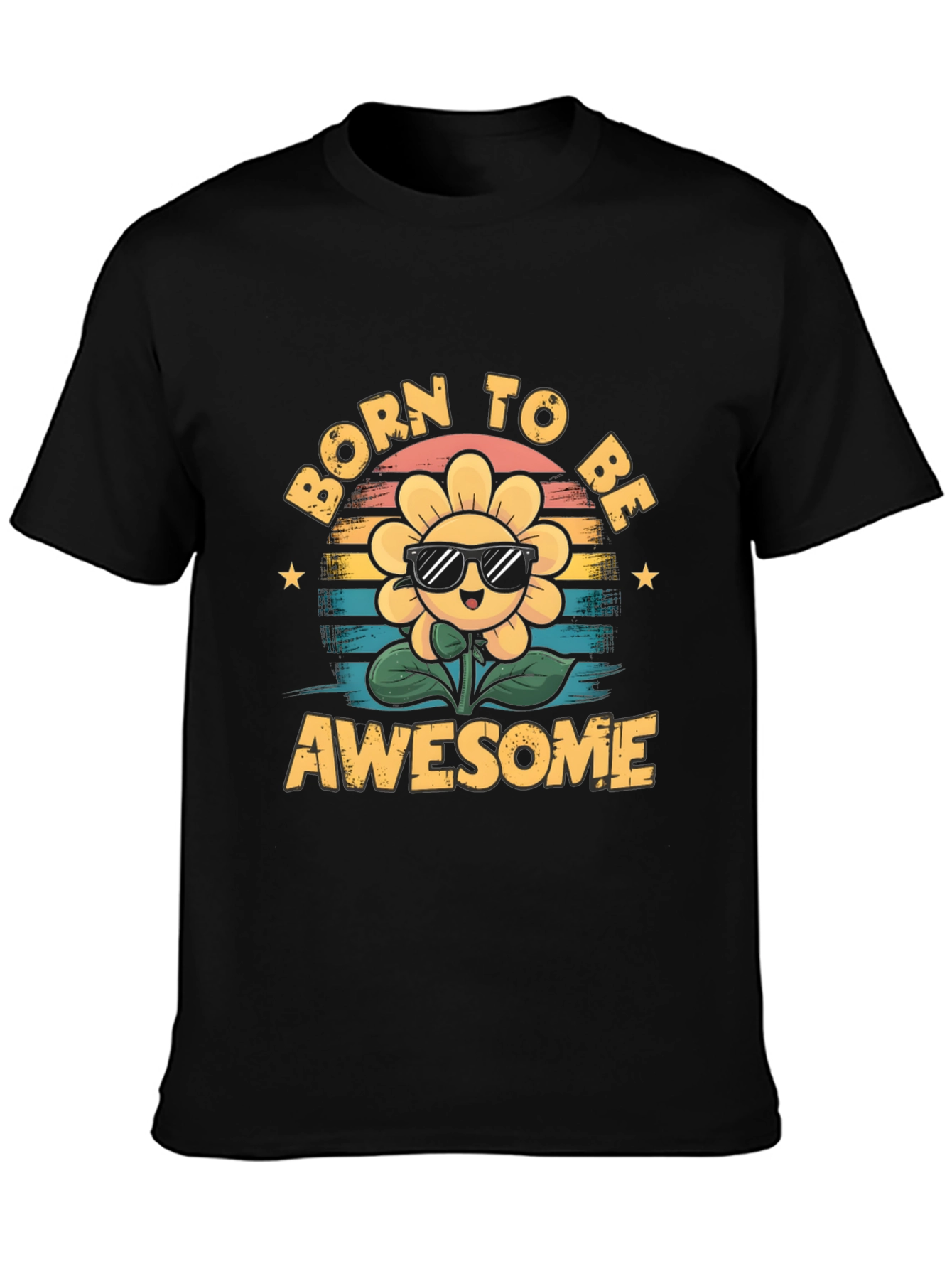 Born To Be Awesome Sunflower Graphic Tee