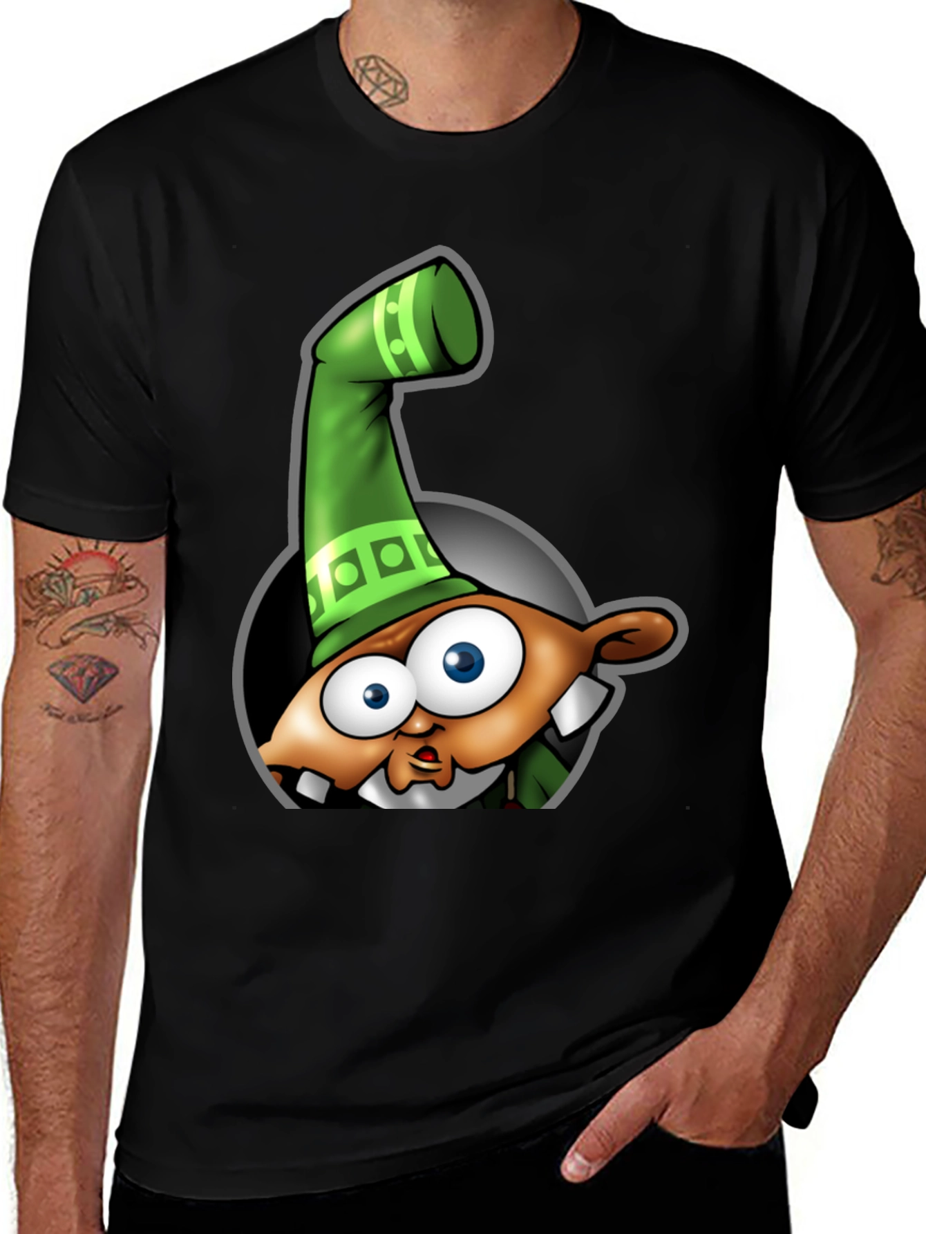 Cartoon Elf Graphic T-Shirt