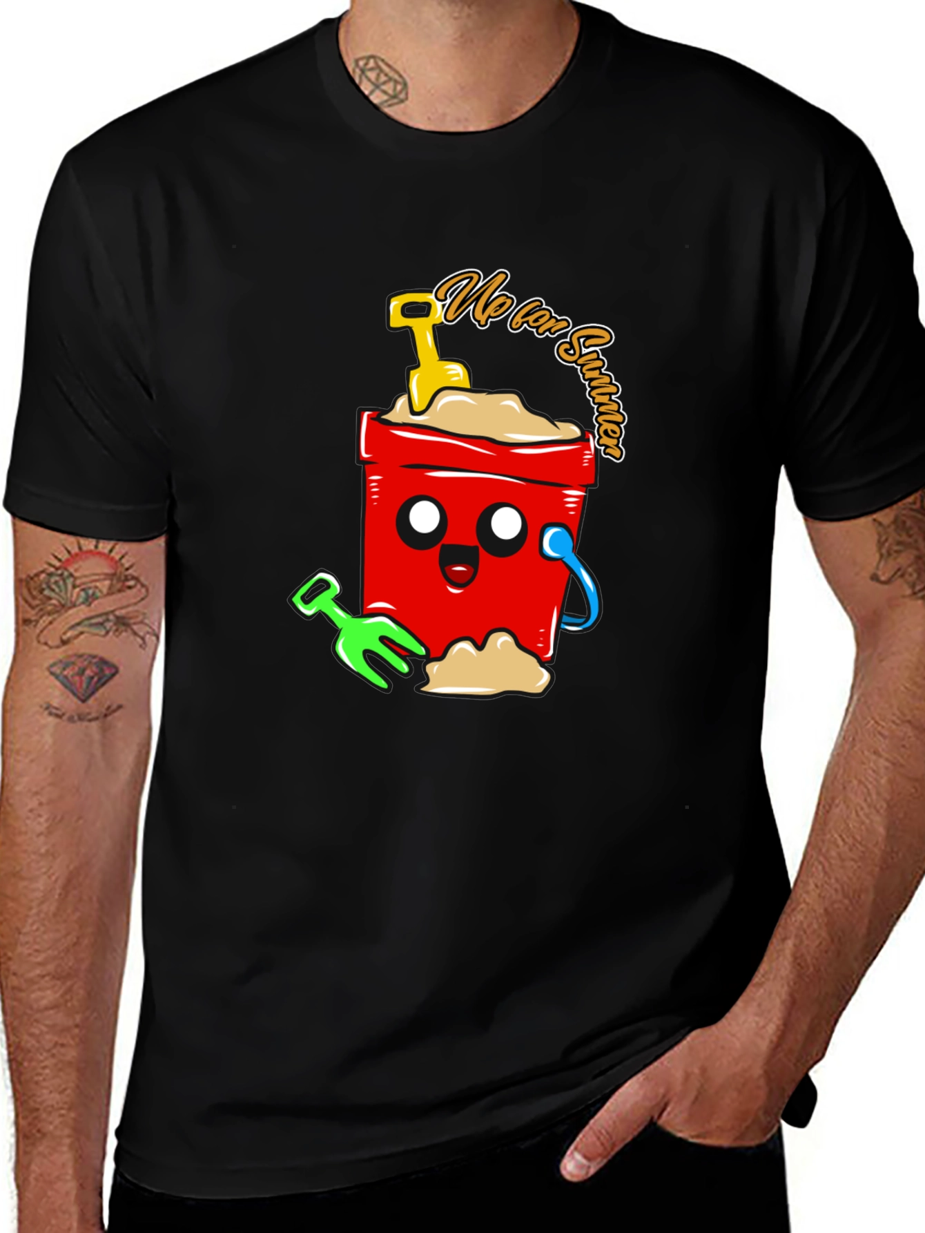 Summer Fun Cartoon Graphic T-Shirt