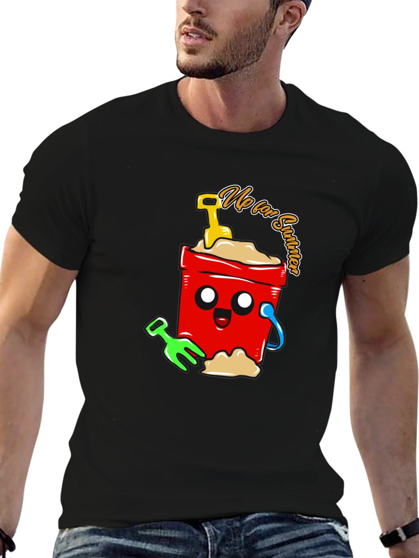 Summer Fun Cartoon Graphic T-Shirt