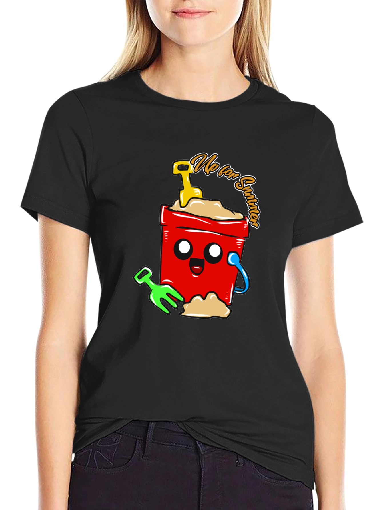Summer Fun Cartoon Graphic T-Shirt