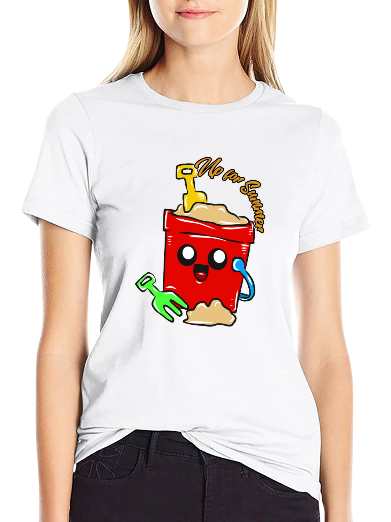 Summer Fun Cartoon Graphic T-Shirt