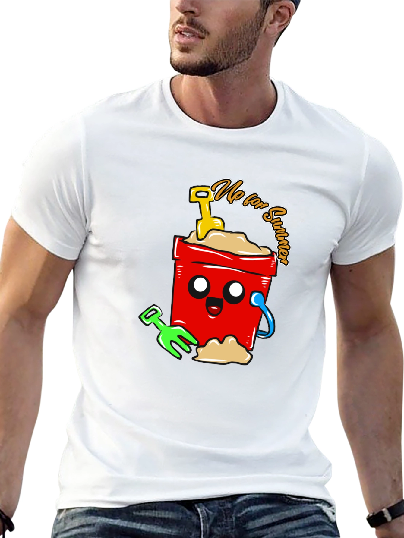 Summer Fun Cartoon Graphic T-Shirt