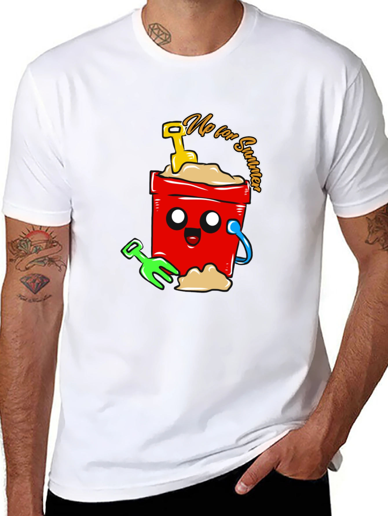 Summer Fun Cartoon Graphic T-Shirt