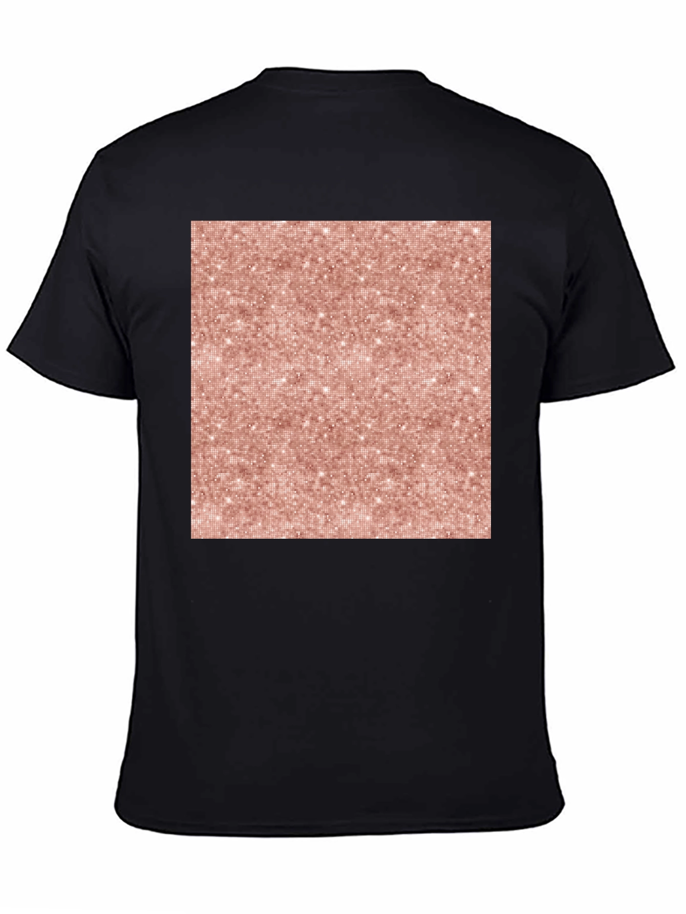 Stylish Black Tee with Rose Gold Pattern