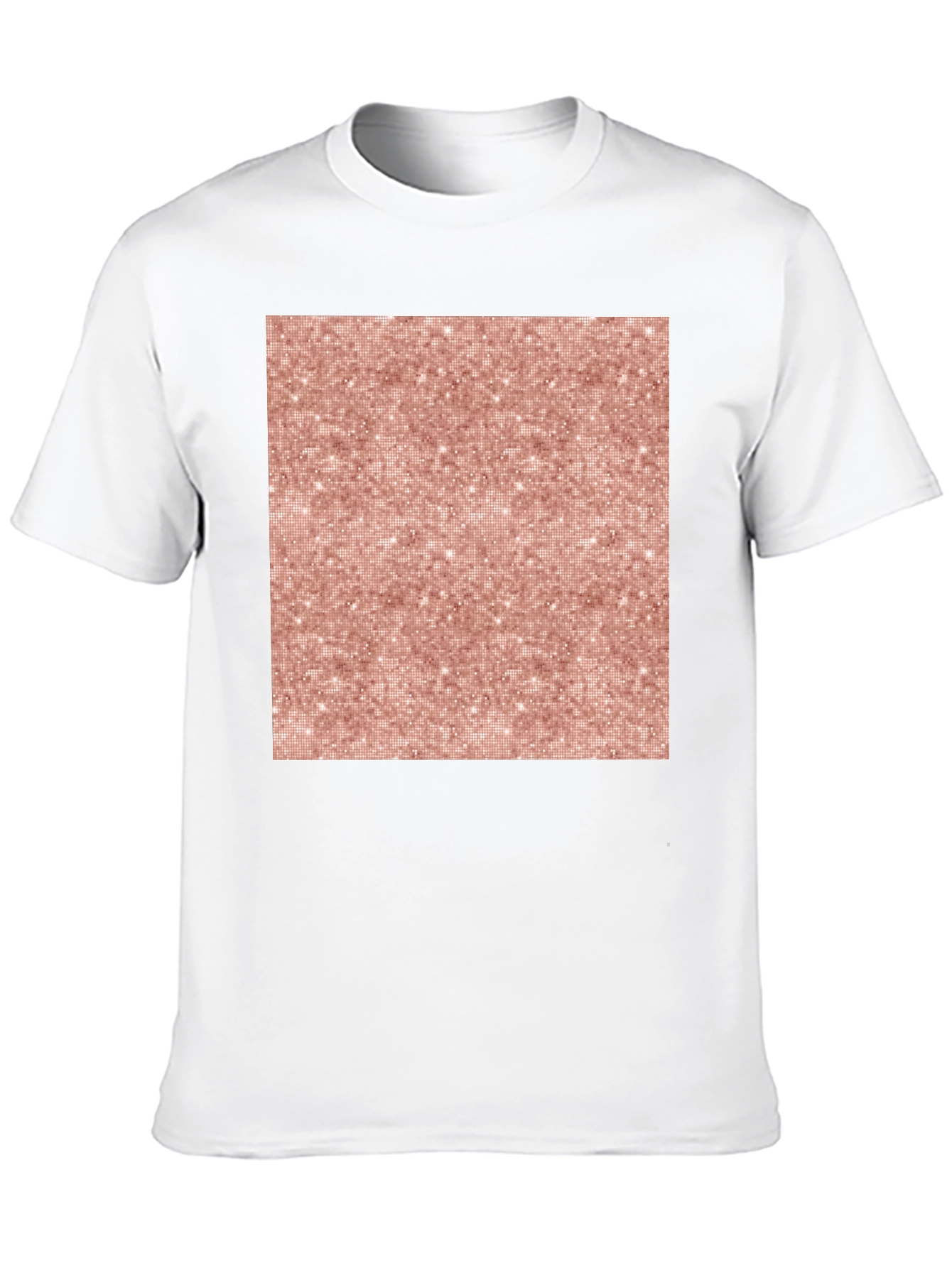 Stylish Black Tee with Rose Gold Pattern