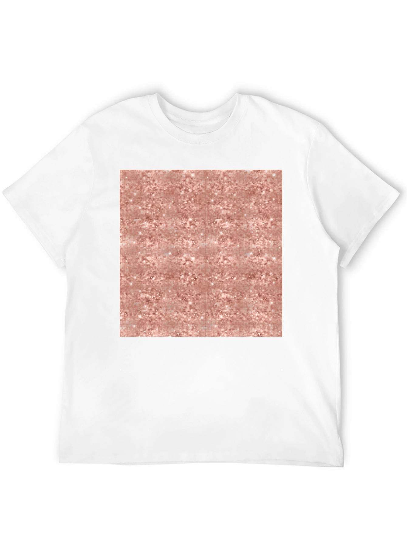 Stylish Black Tee with Rose Gold Pattern