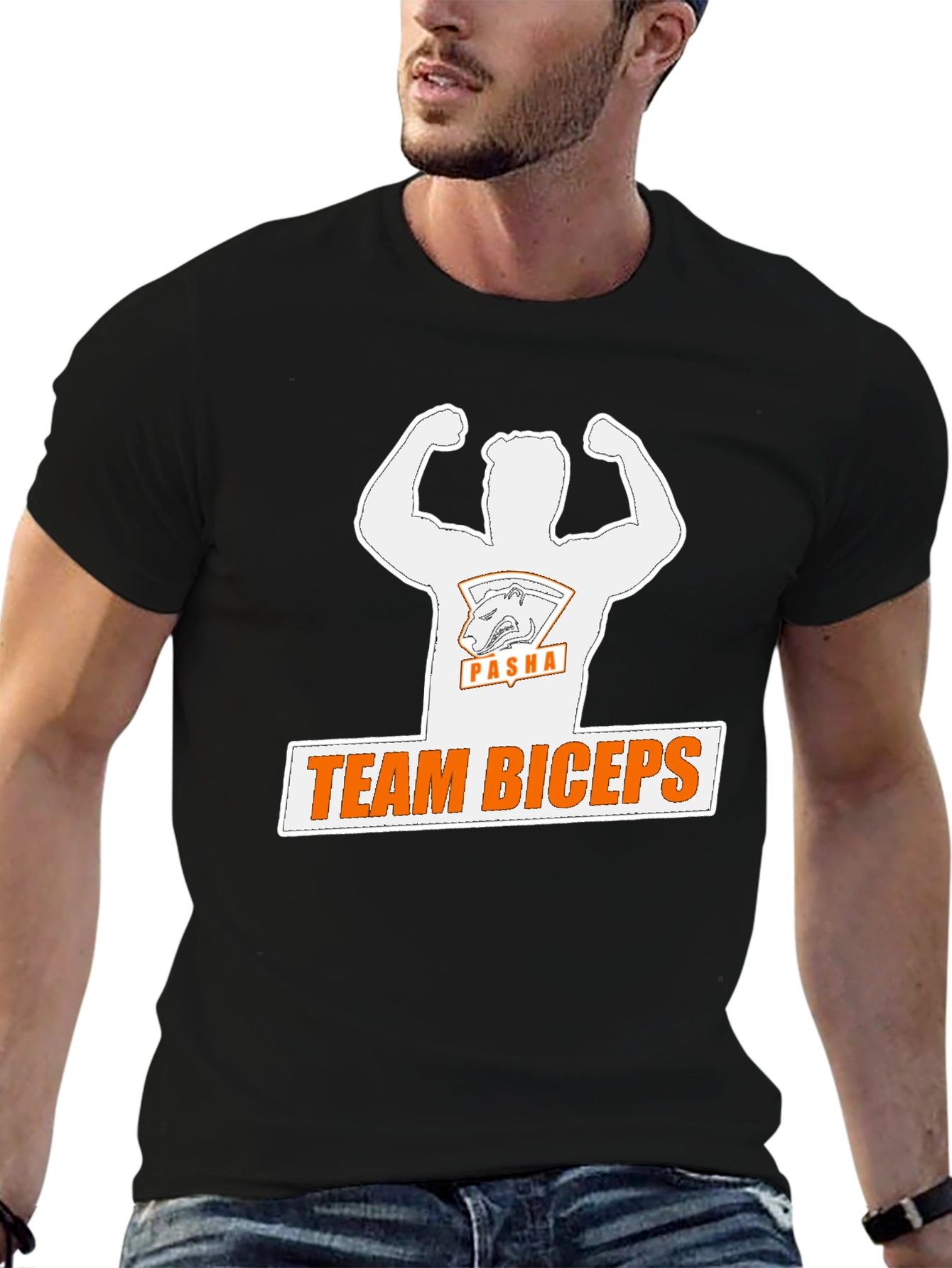 Team Biceps Graphic Tee - Bold Black T-Shirt