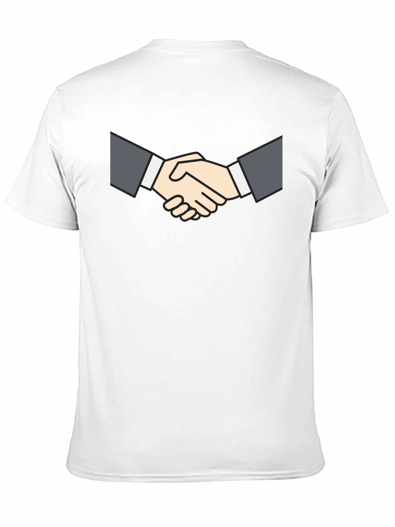 Business Handshake Graphic Tee - Black Short Sleeve