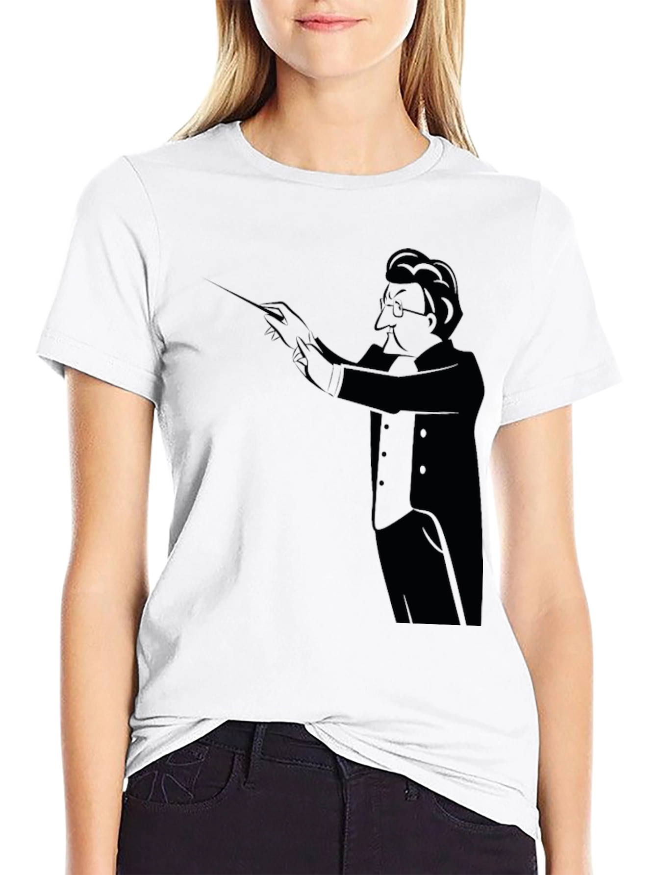 Conductor Silhouette Graphic Tee - Black
