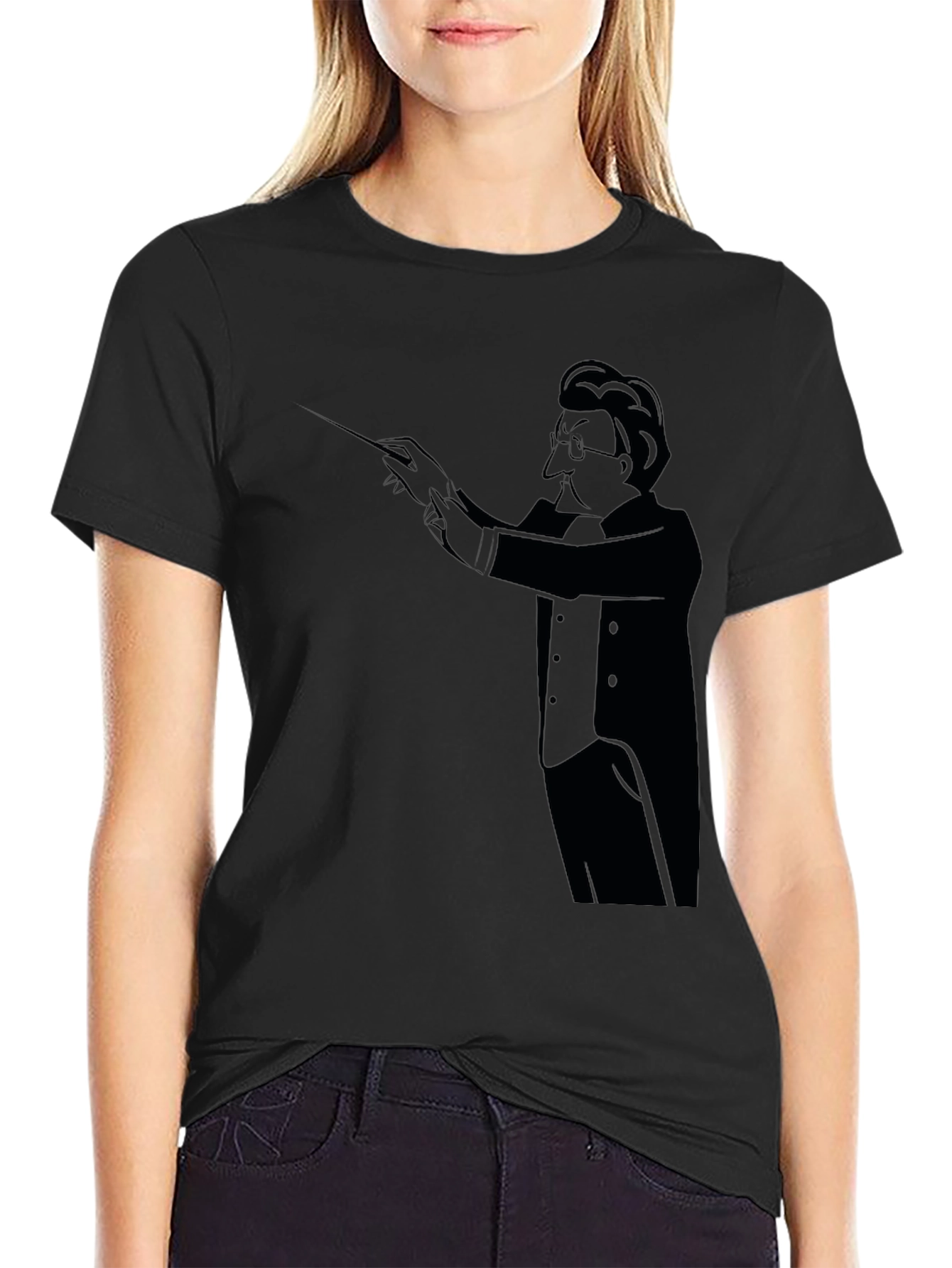Conductor Silhouette Graphic Tee - Black