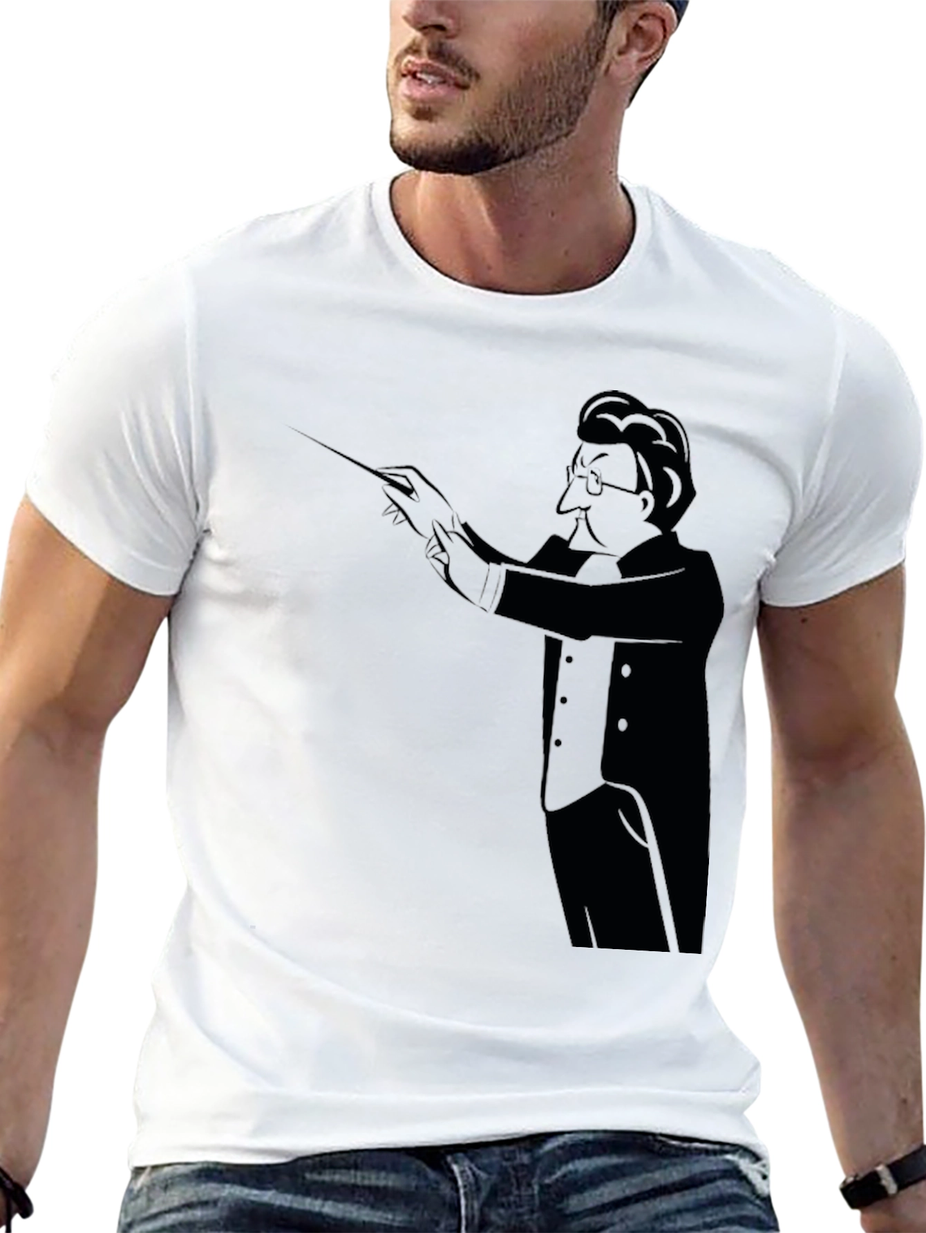 Conductor Silhouette Graphic Tee - Black