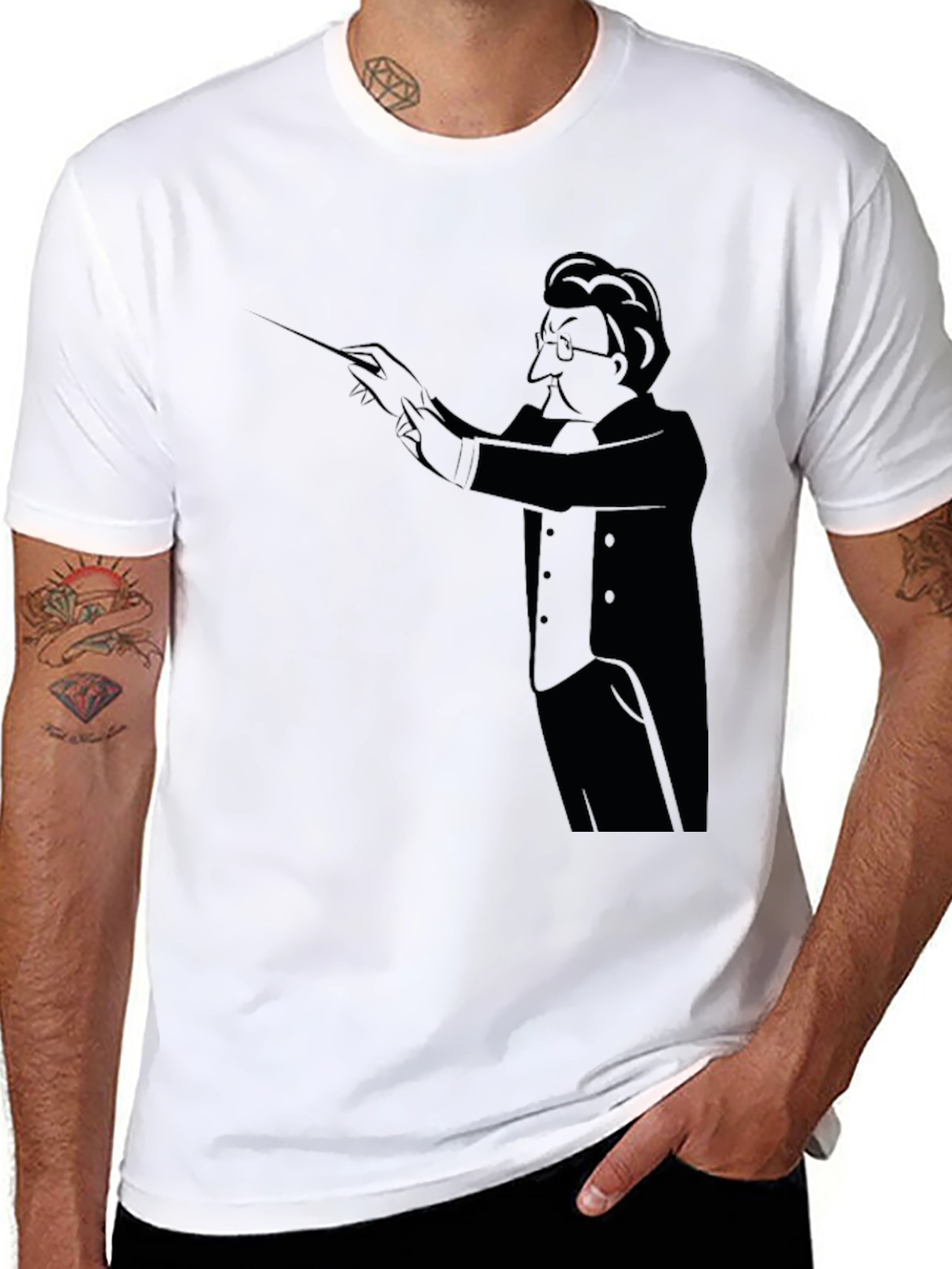 Conductor Silhouette Graphic Tee - Black