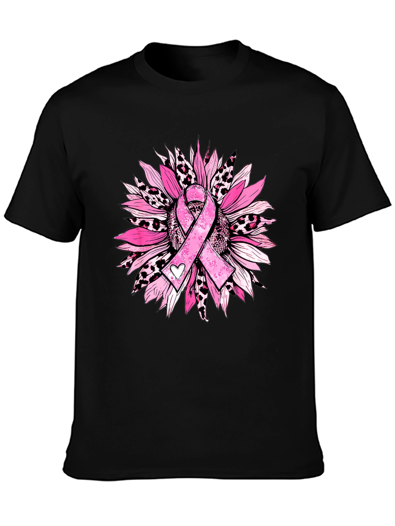 Breast Cancer Awareness Sunflower Tee