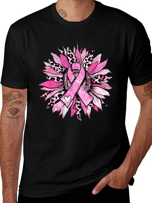 Breast Cancer Awareness Sunflower Tee