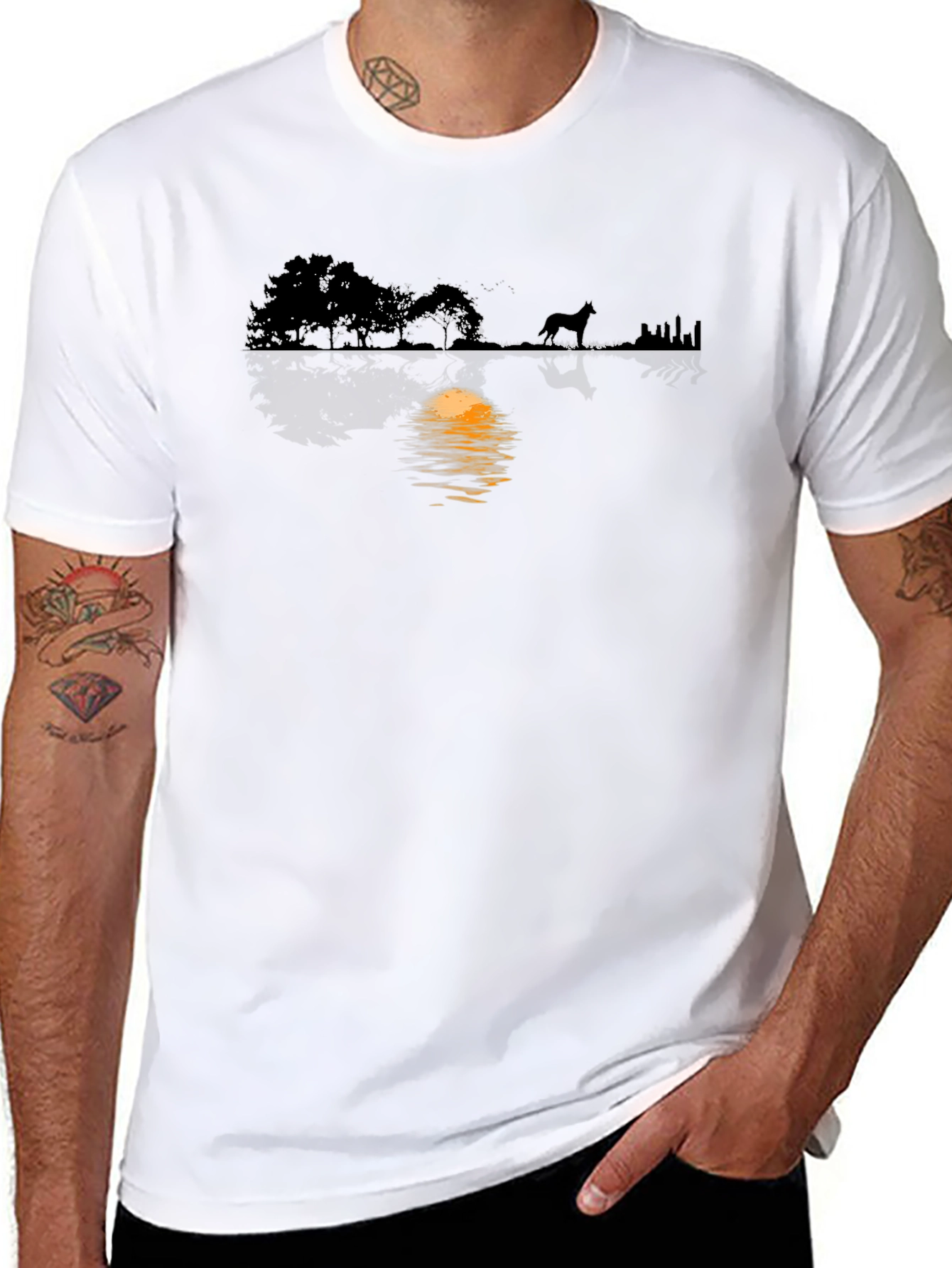 Nature Silhouette Graphic T-Shirt