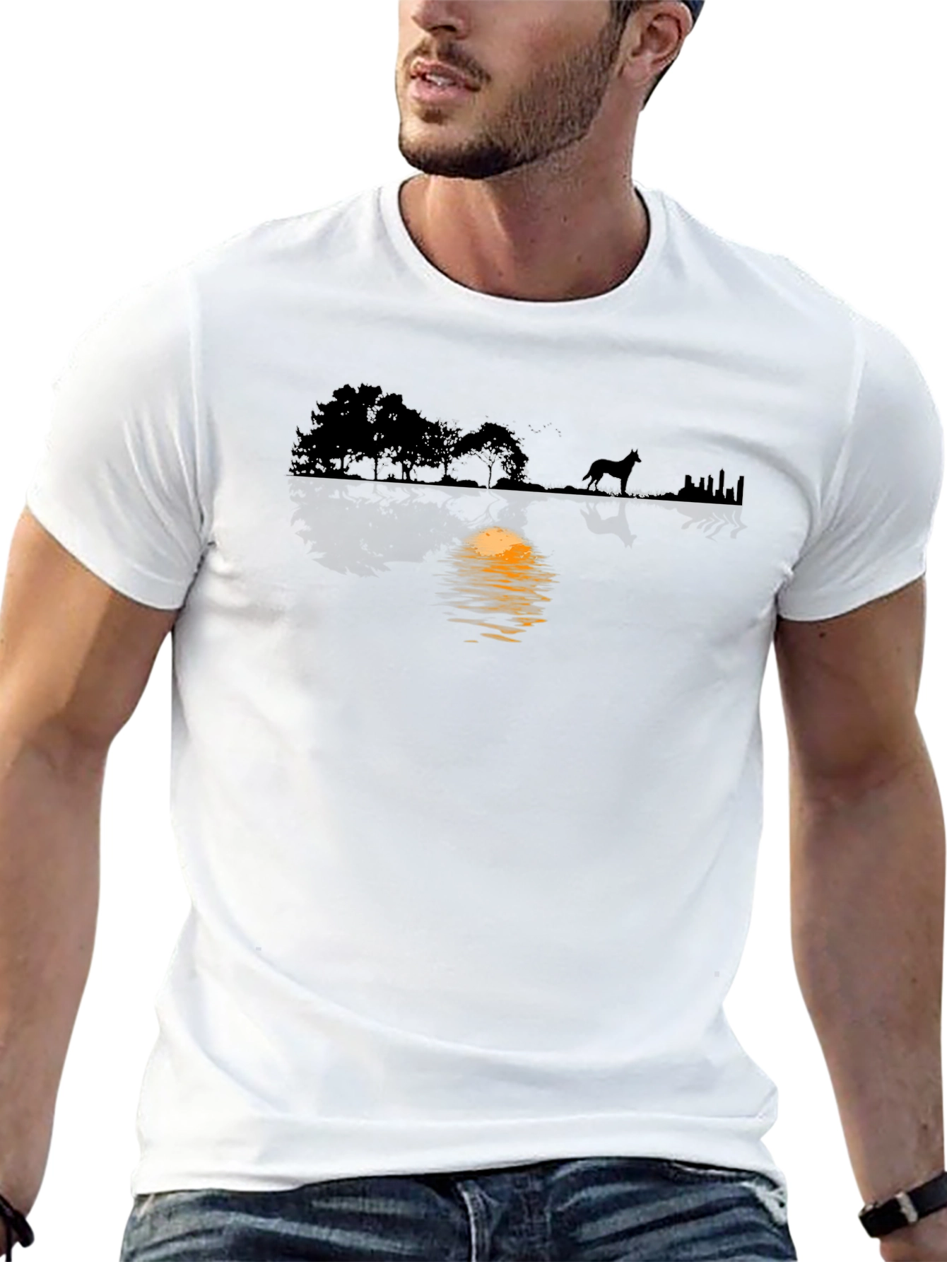 Nature Silhouette Graphic T-Shirt