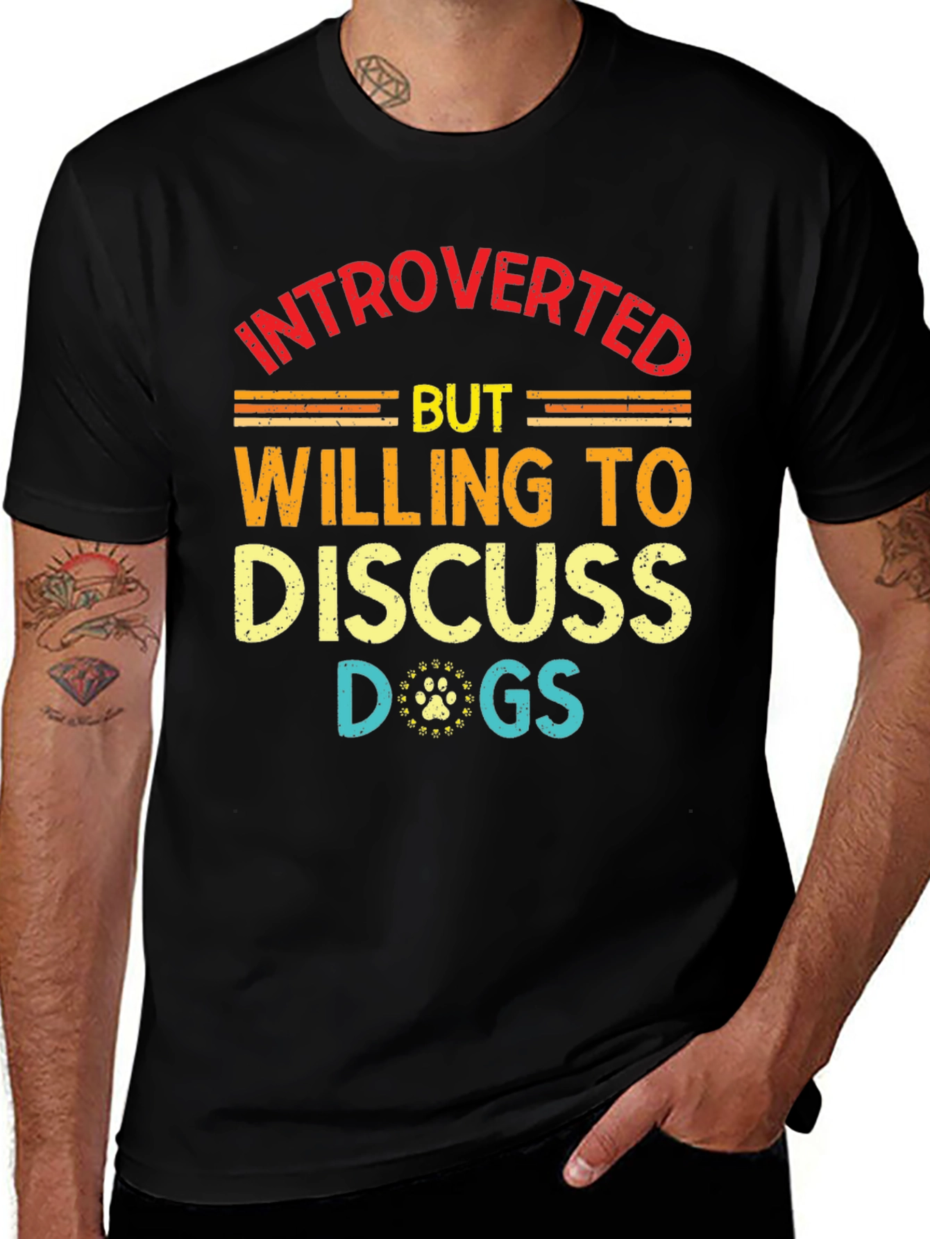 Introverted But Willing to Discuss Dogs T-Shirt