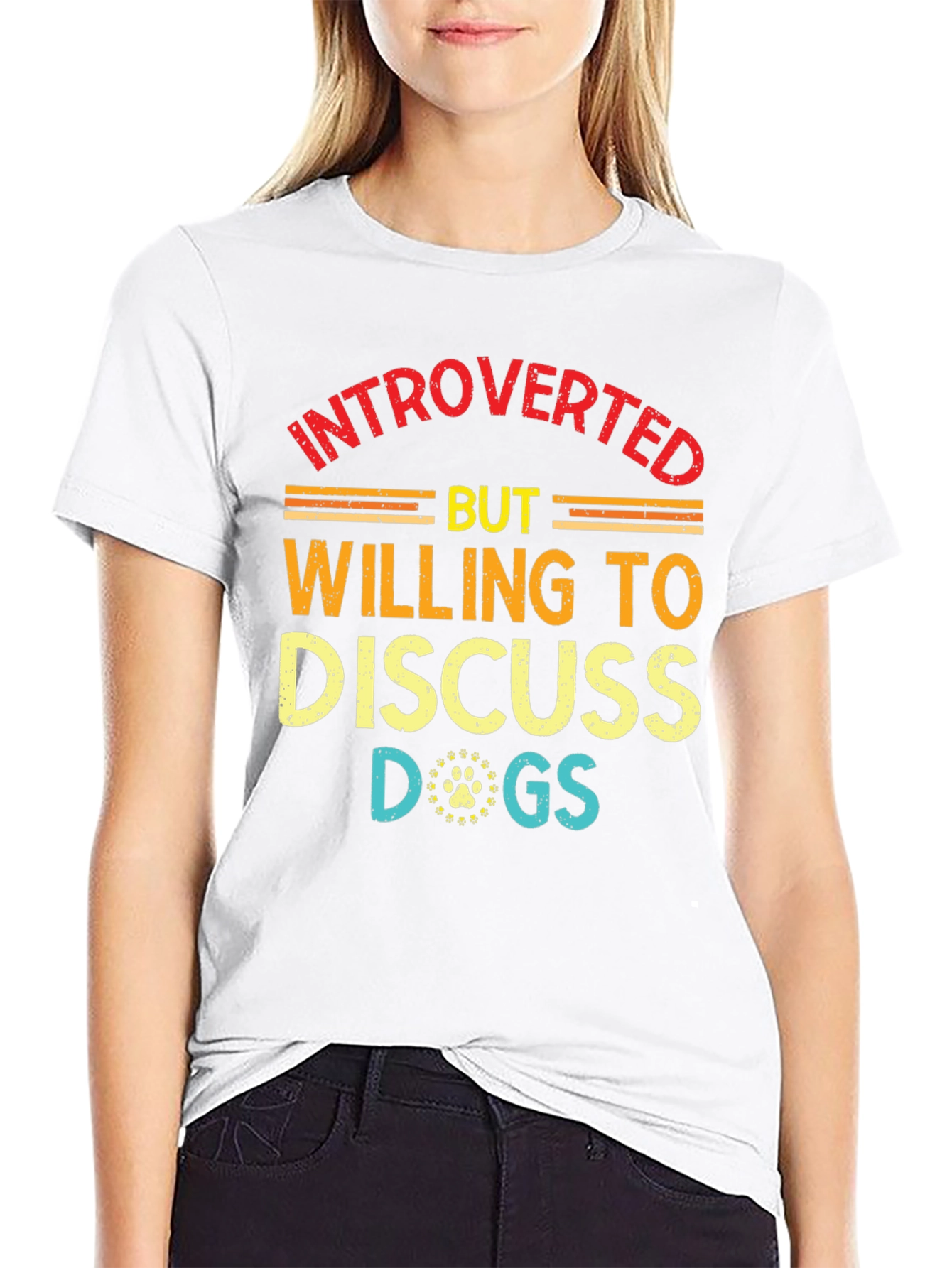 Introverted But Willing to Discuss Dogs T-Shirt