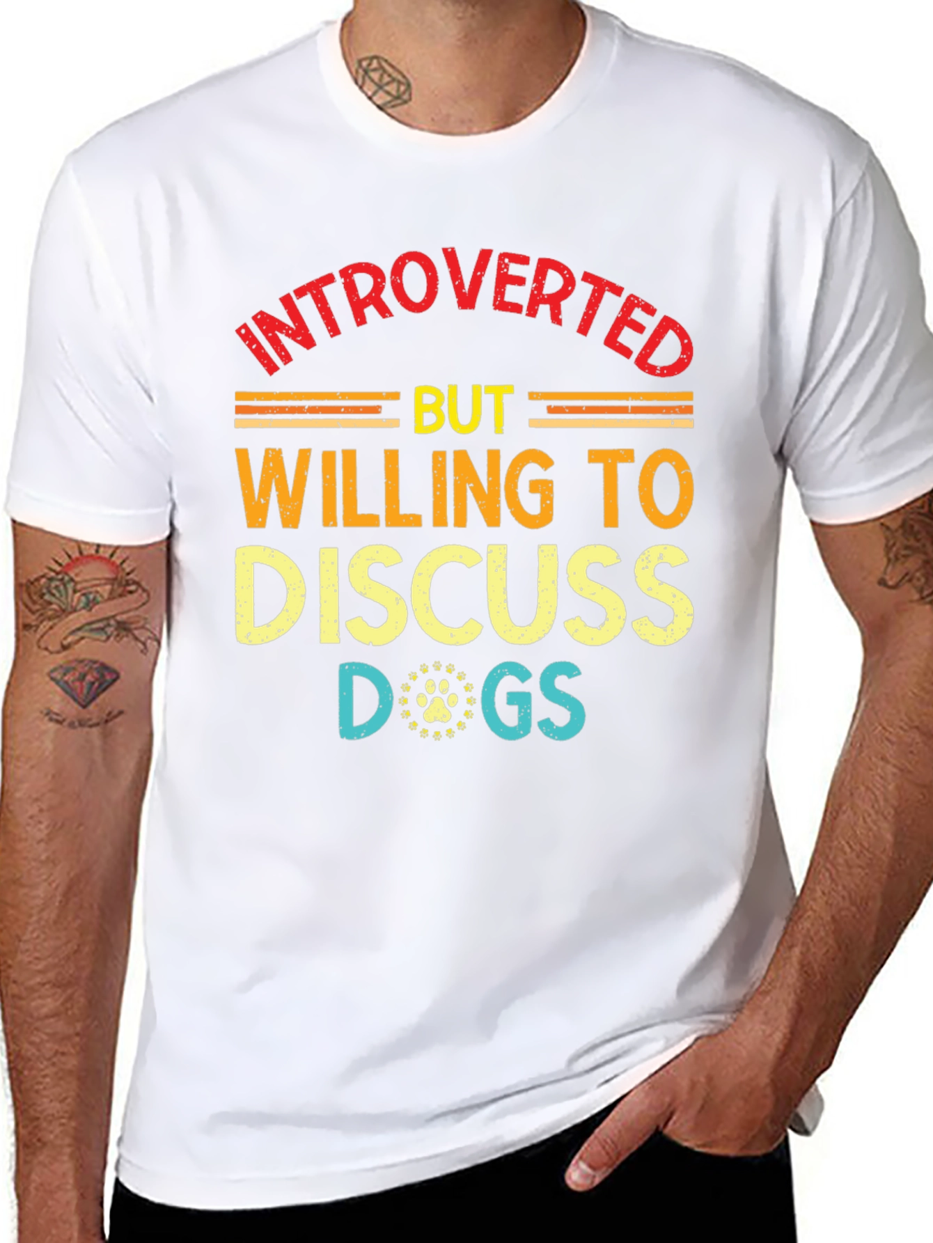 Introverted But Willing to Discuss Dogs T-Shirt