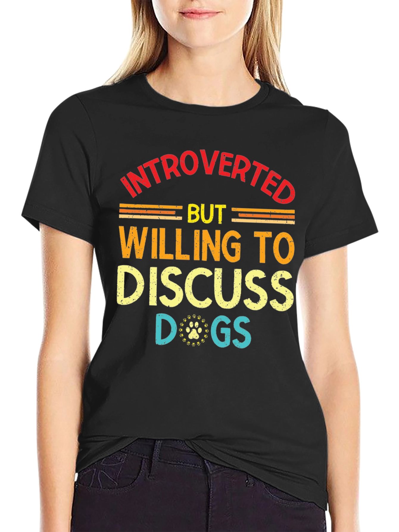 Introverted But Willing to Discuss Dogs T-Shirt