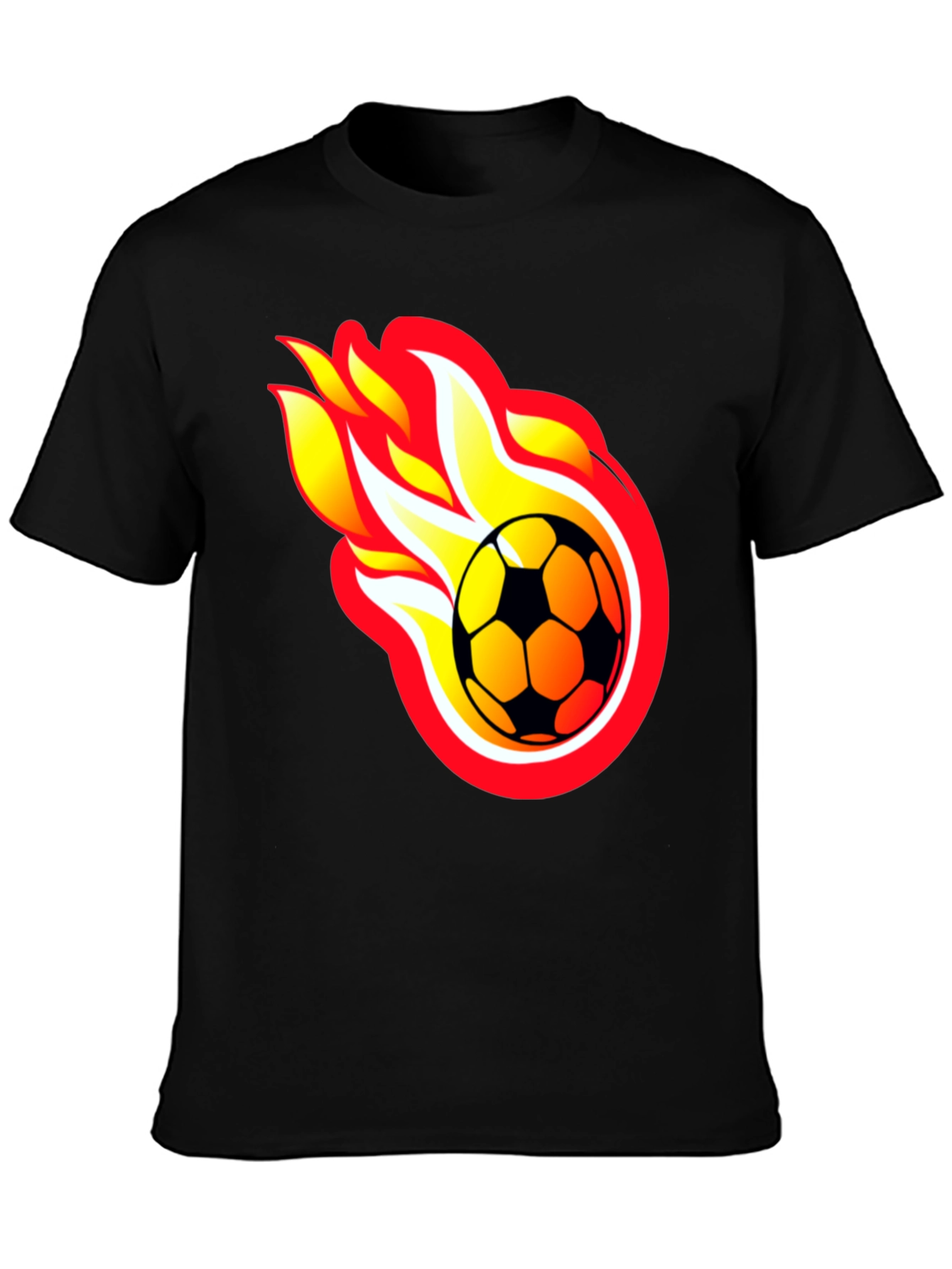 Flaming Soccer Ball Graphic Tee