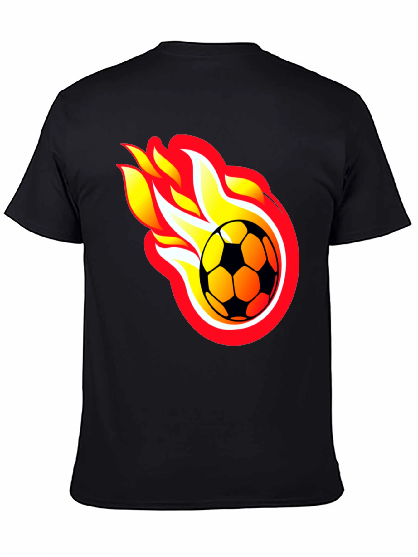 Flaming Soccer Ball Graphic Tee