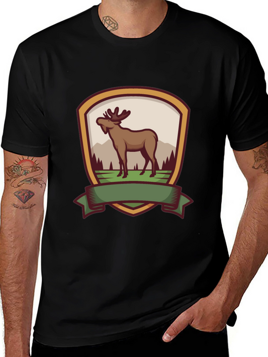 Moose Emblem Black T-Shirt