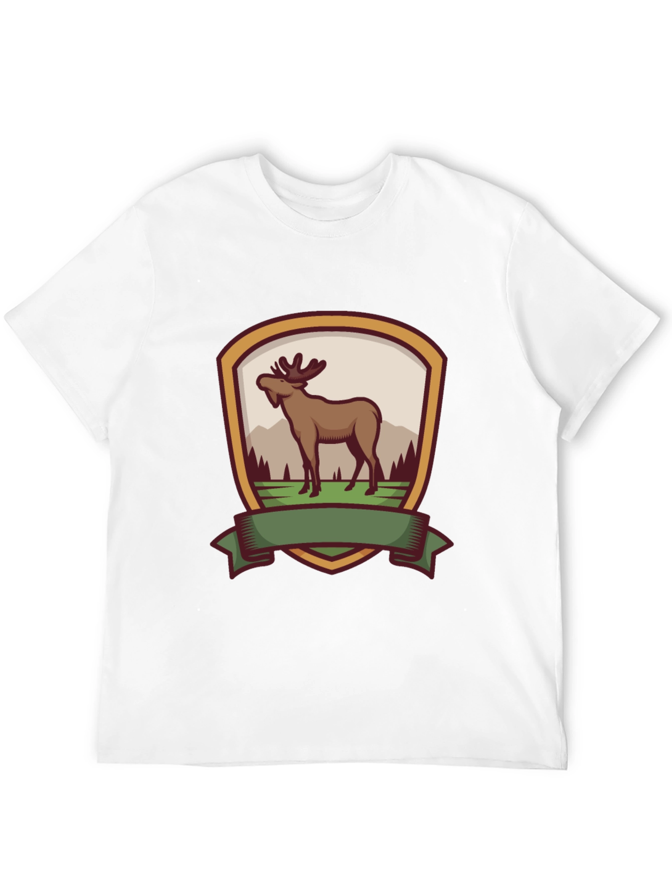 Moose Emblem Black T-Shirt