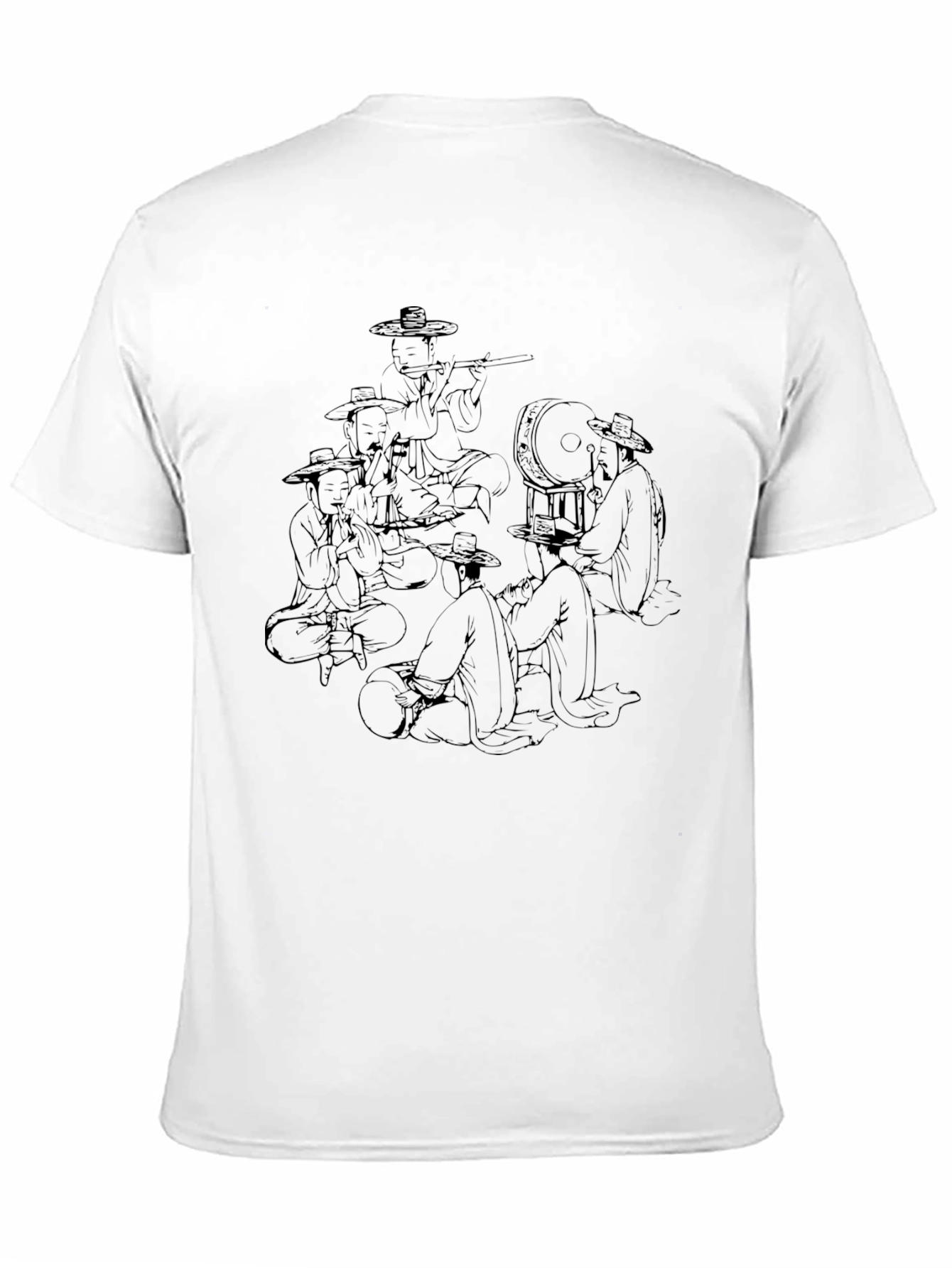 Mens Black T-Shirt with Musicians Graphic