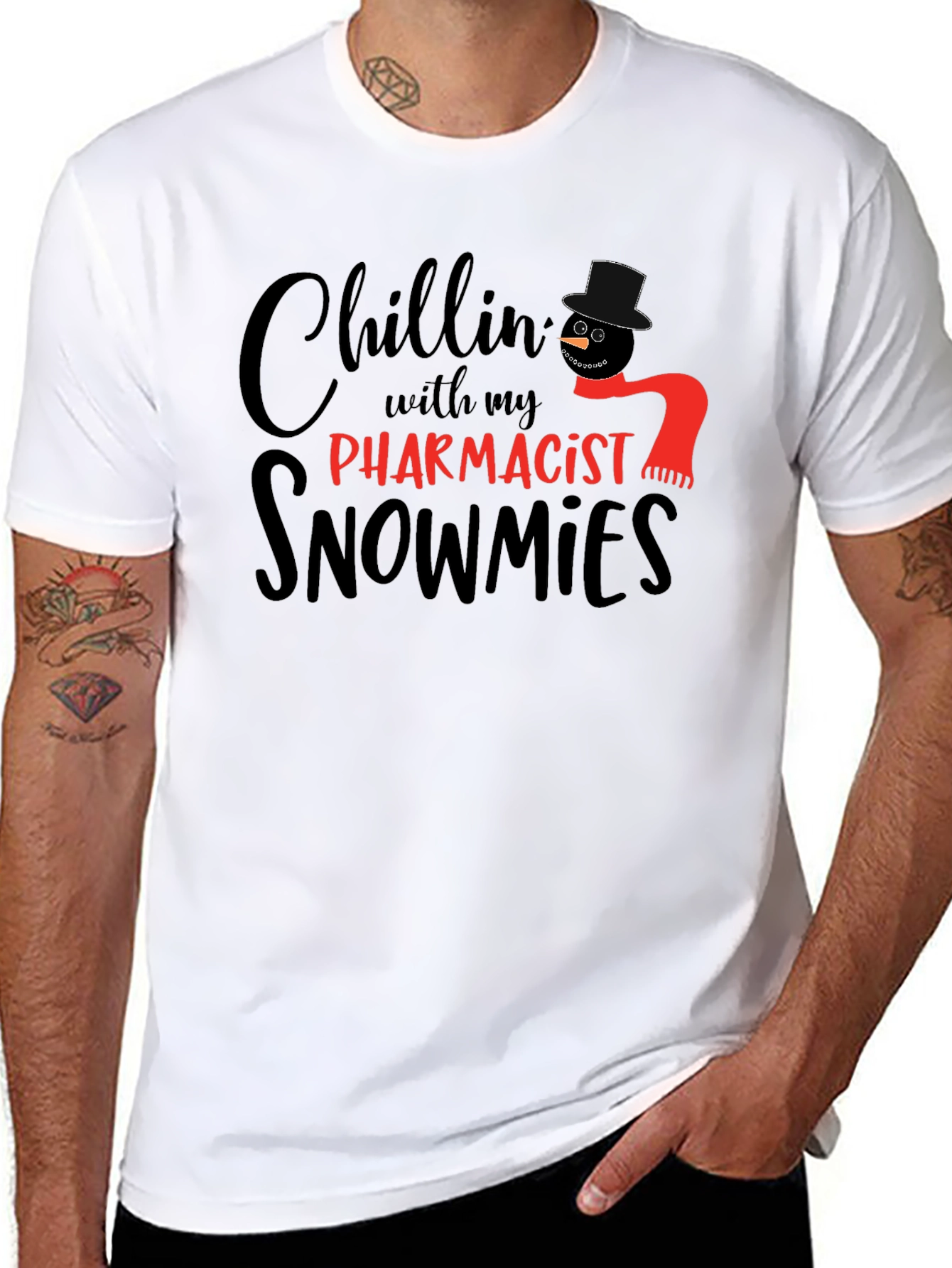 Pharmacist Snowmies T-Shirt - Chillin with My Snowmies!