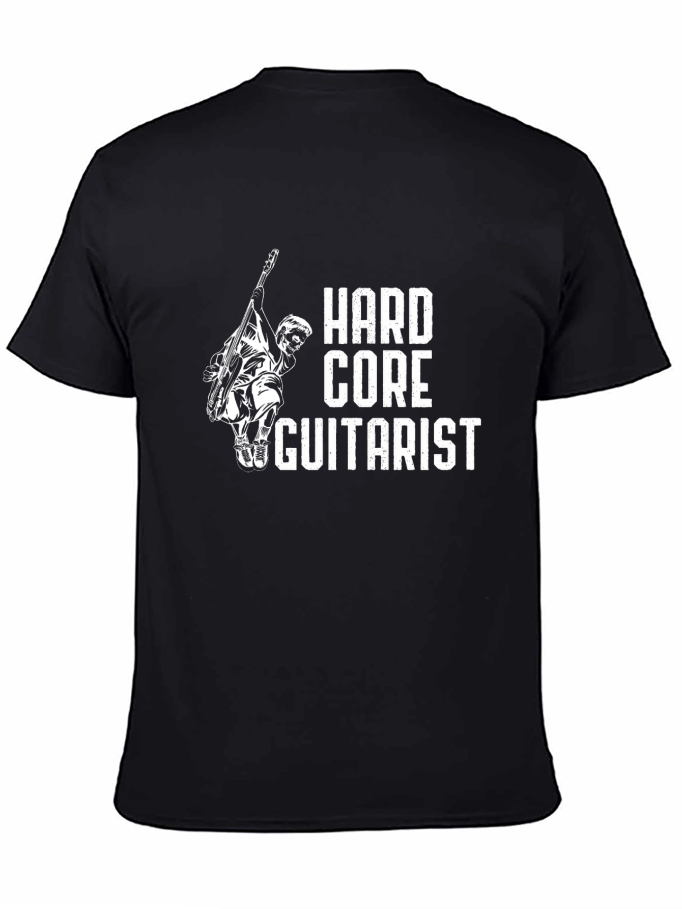 Hardcore Guitarist Black Graphic T-Shirt