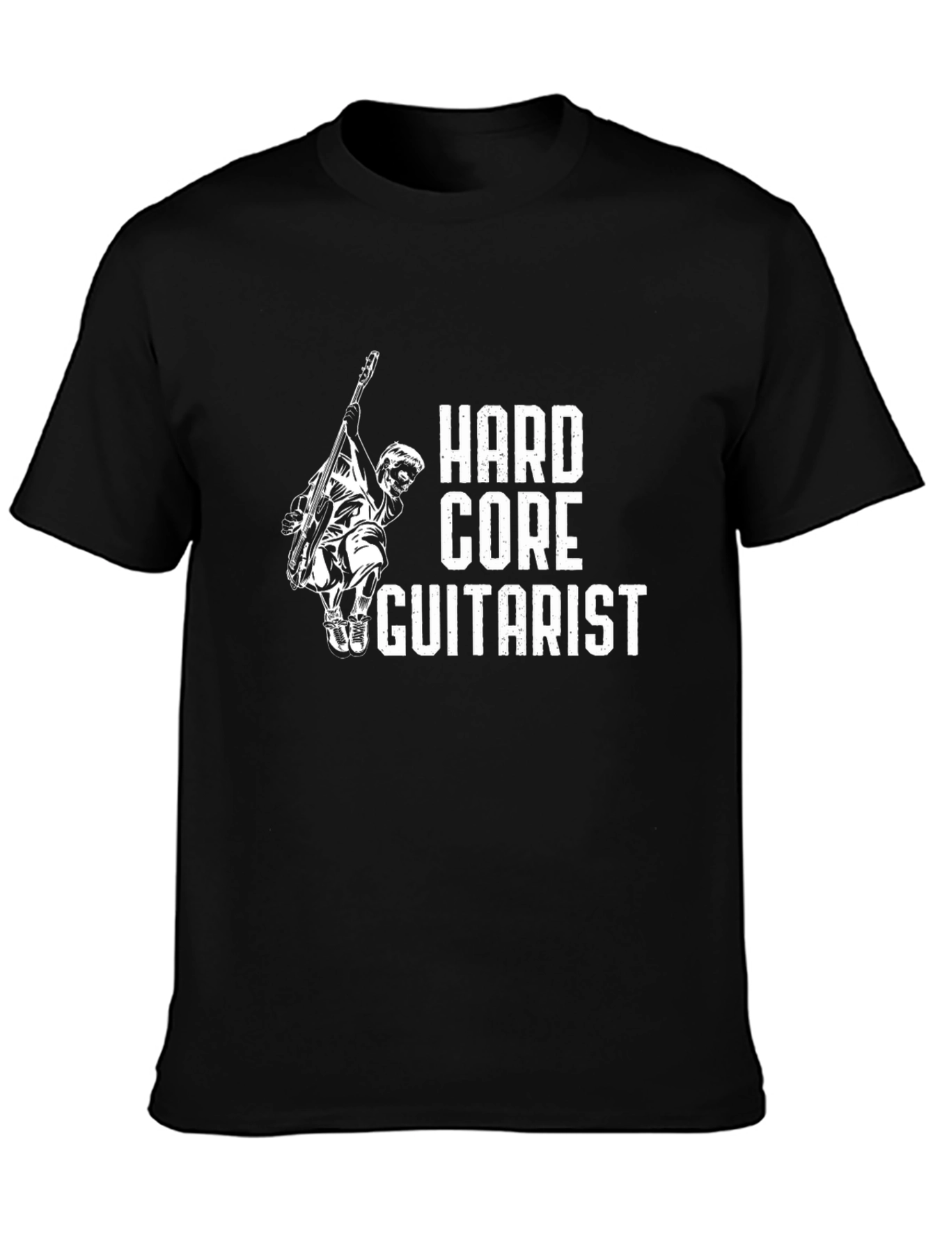 Hardcore Guitarist Black Graphic T-Shirt