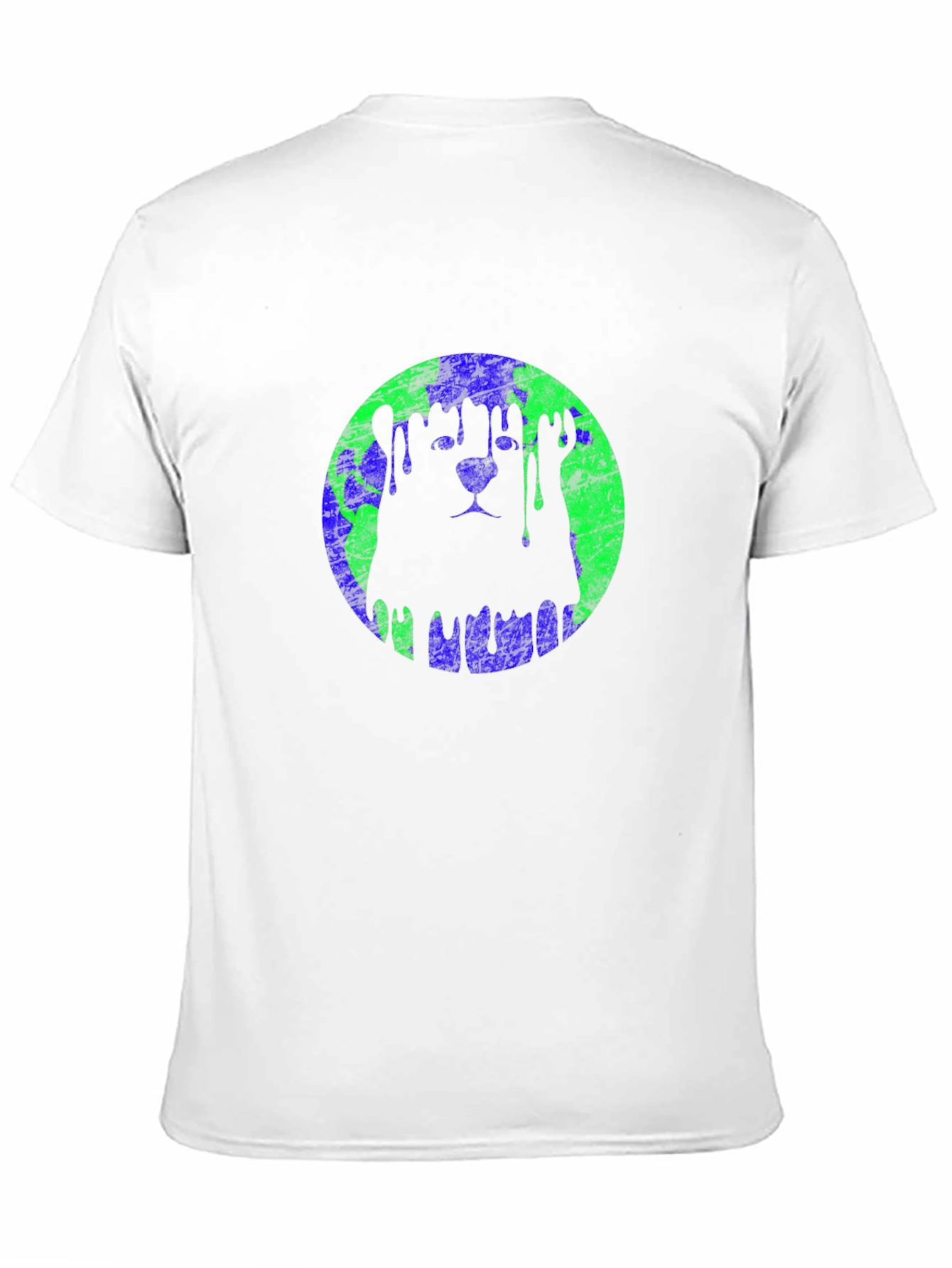 Graphic Lion Earth Drip Mens Black T-Shirt