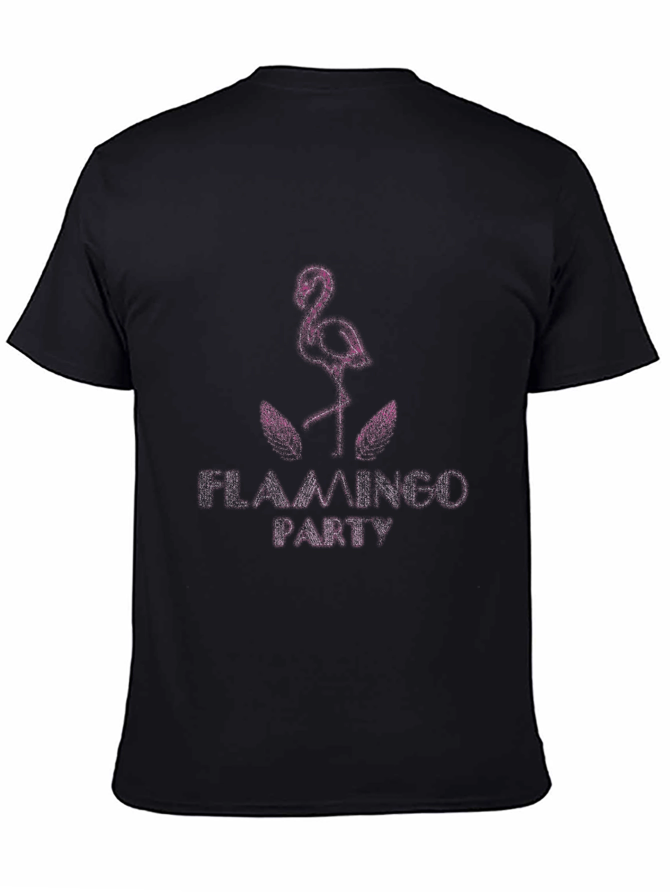 Flamingo Party Graphic Tee - Trendy Black T-Shirt